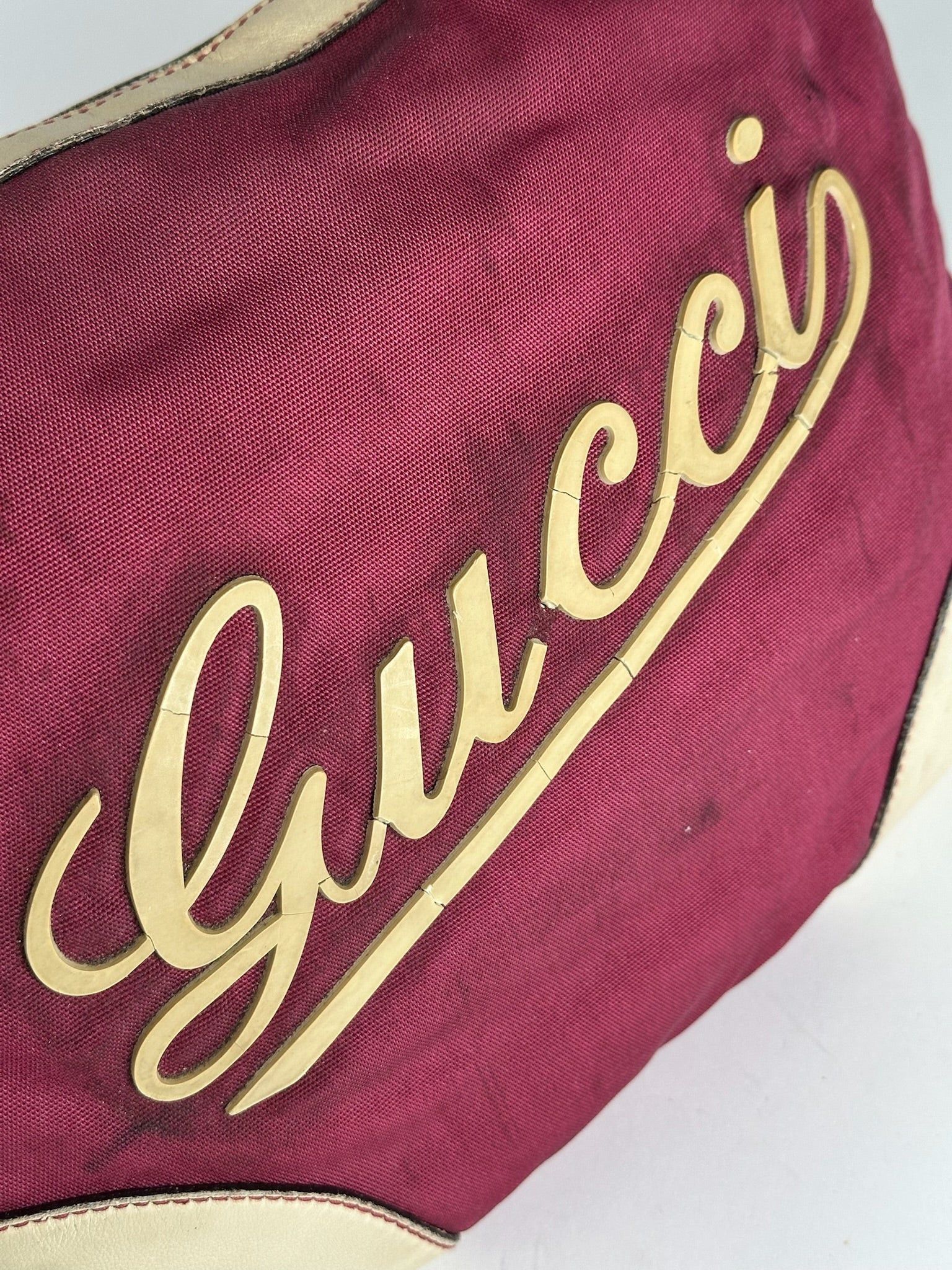 Gucci Vintage Logo Handbag purple white Size ONE SIZE - 9 Thumbnail