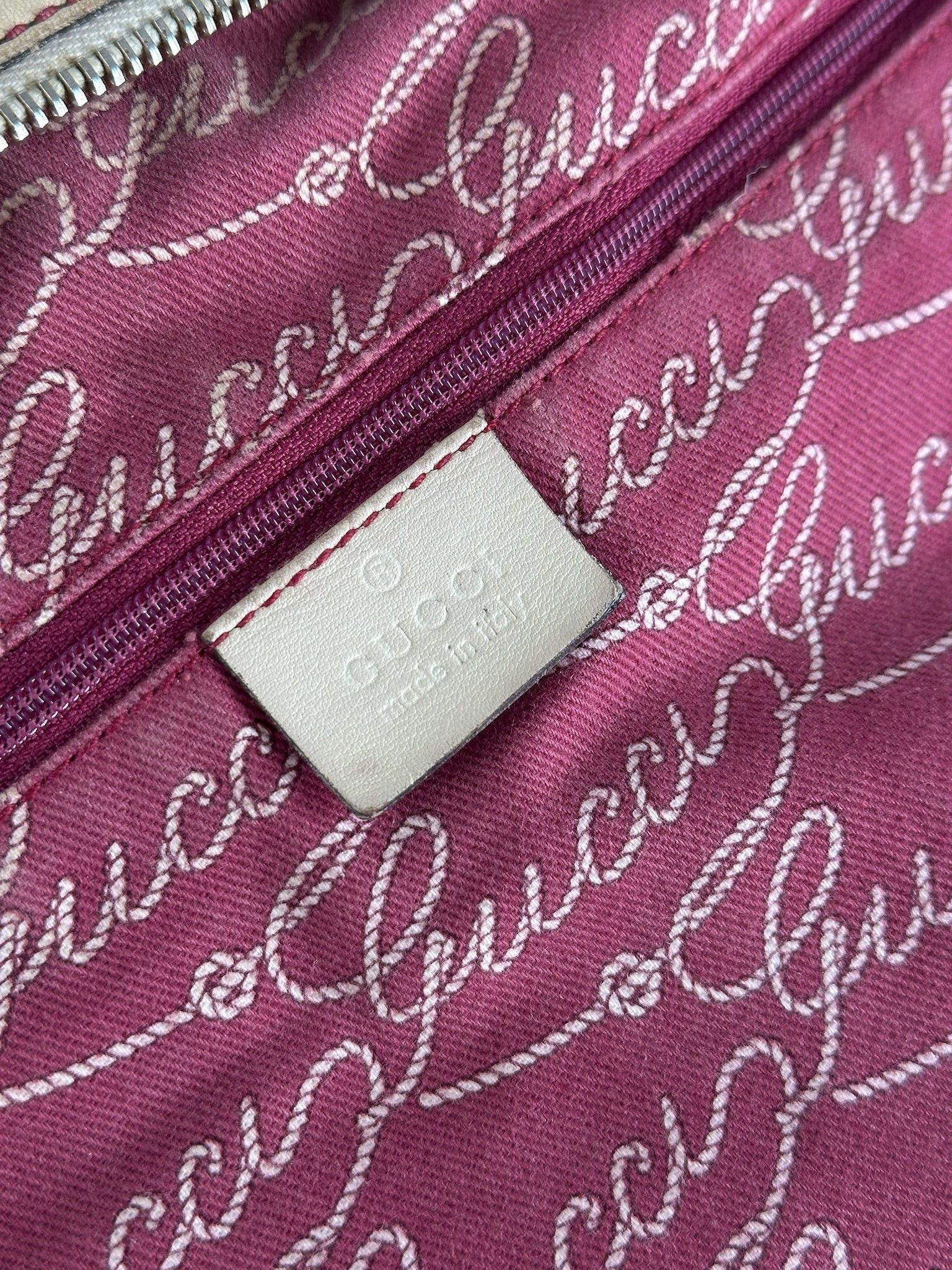 Gucci Vintage Logo Handbag purple white Size ONE SIZE - 4 Thumbnail