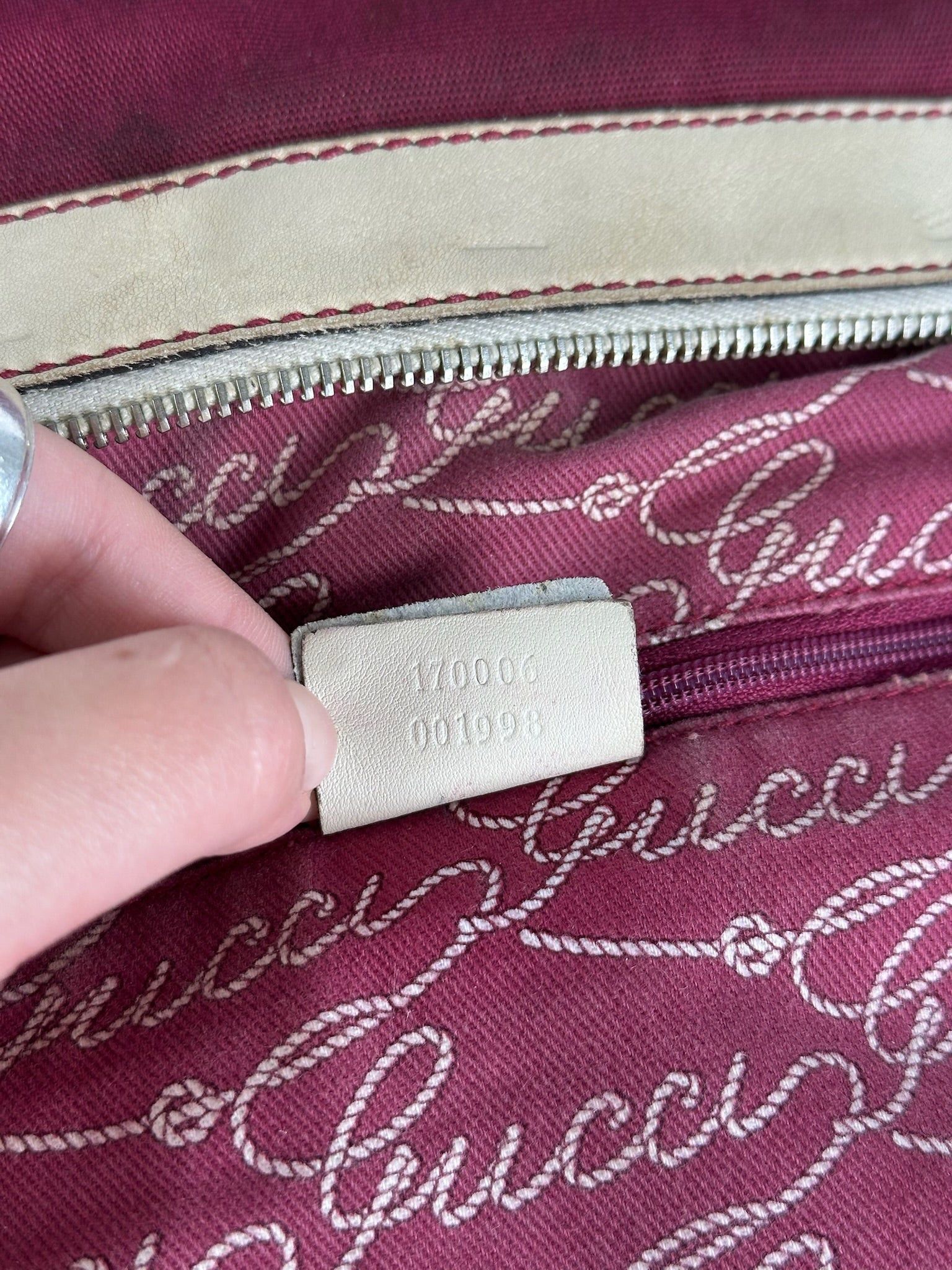 Gucci Vintage Logo Handbag purple white Size ONE SIZE - 5 Thumbnail