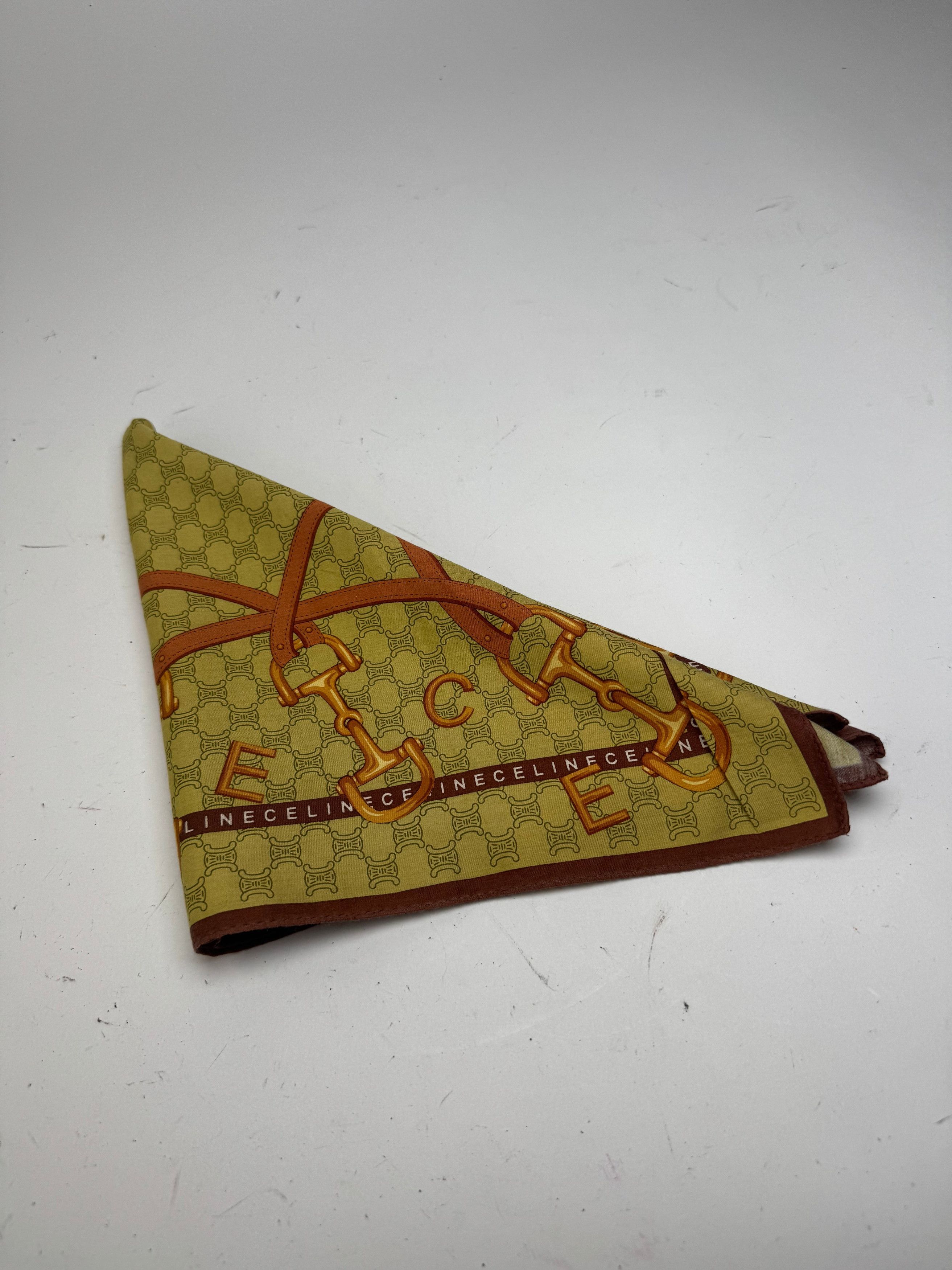 Celine Vintage Scarf Yellow Size ONE SIZE - 9 Thumbnail