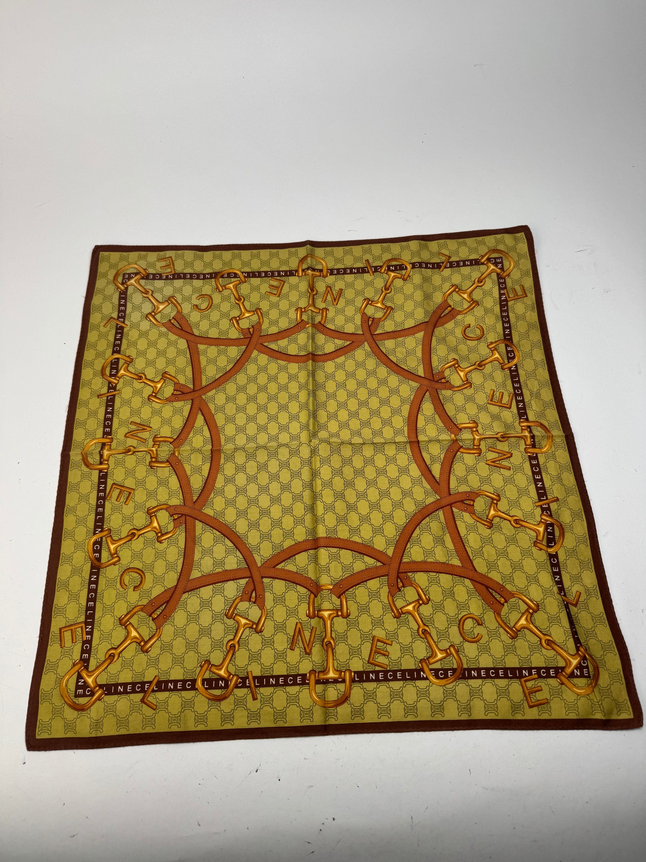 Celine Vintage Scarf Yellow Size ONE SIZE - 10 Thumbnail