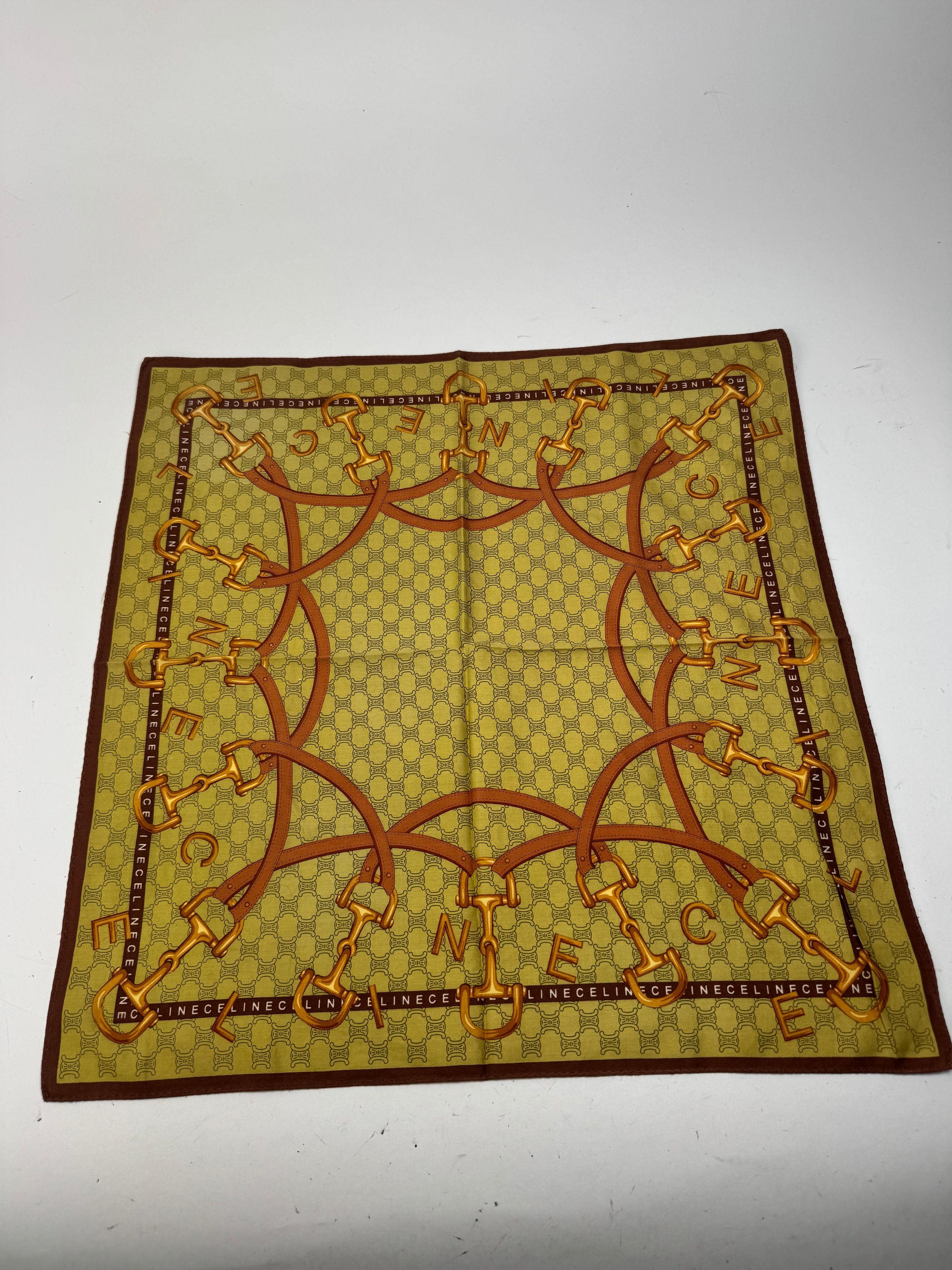 Celine Vintage Scarf Yellow Size ONE SIZE - 5 Thumbnail