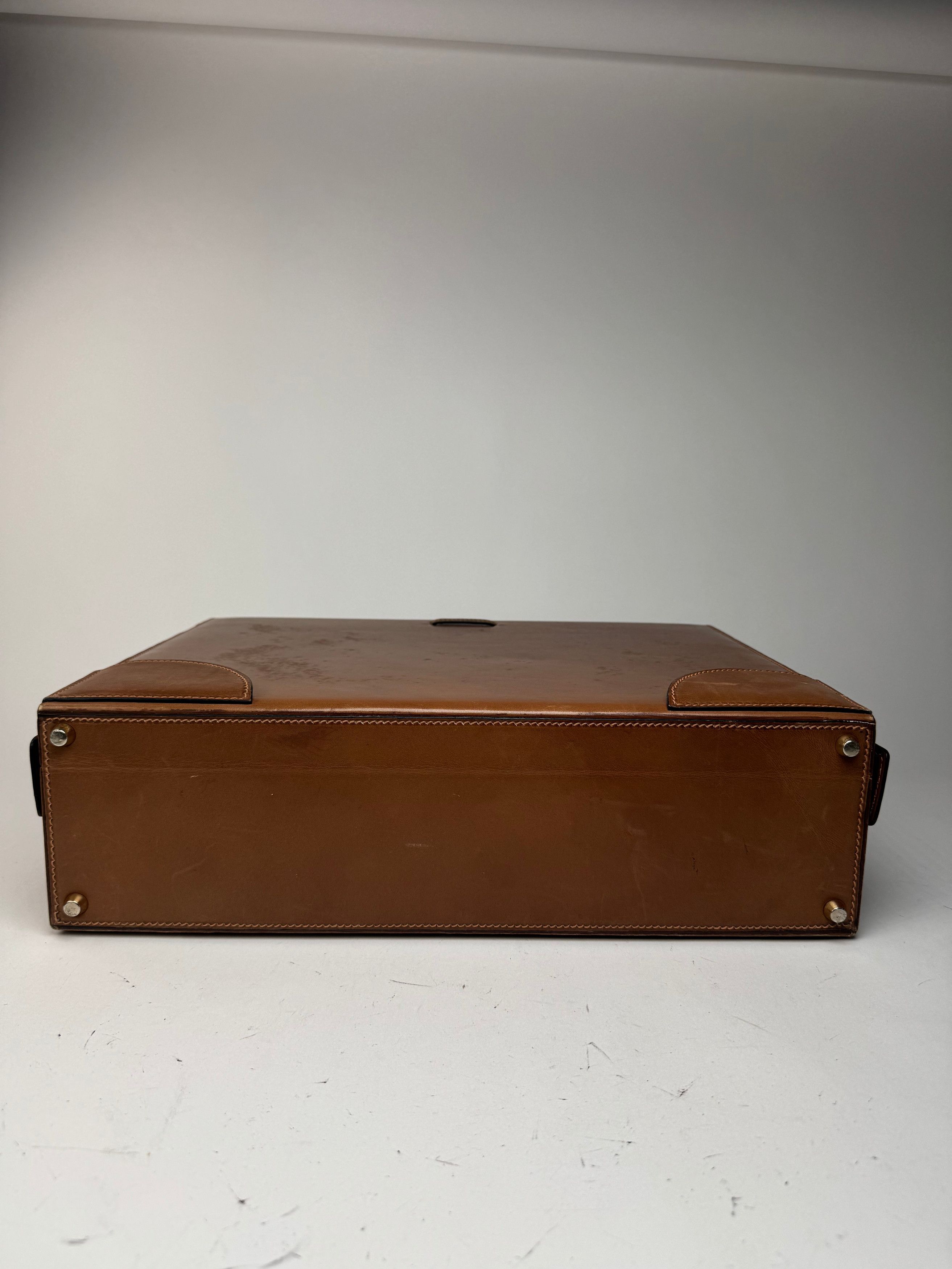 Gucci Vintage Leather Suitcase Brown Size ONE SIZE - 9 Thumbnail