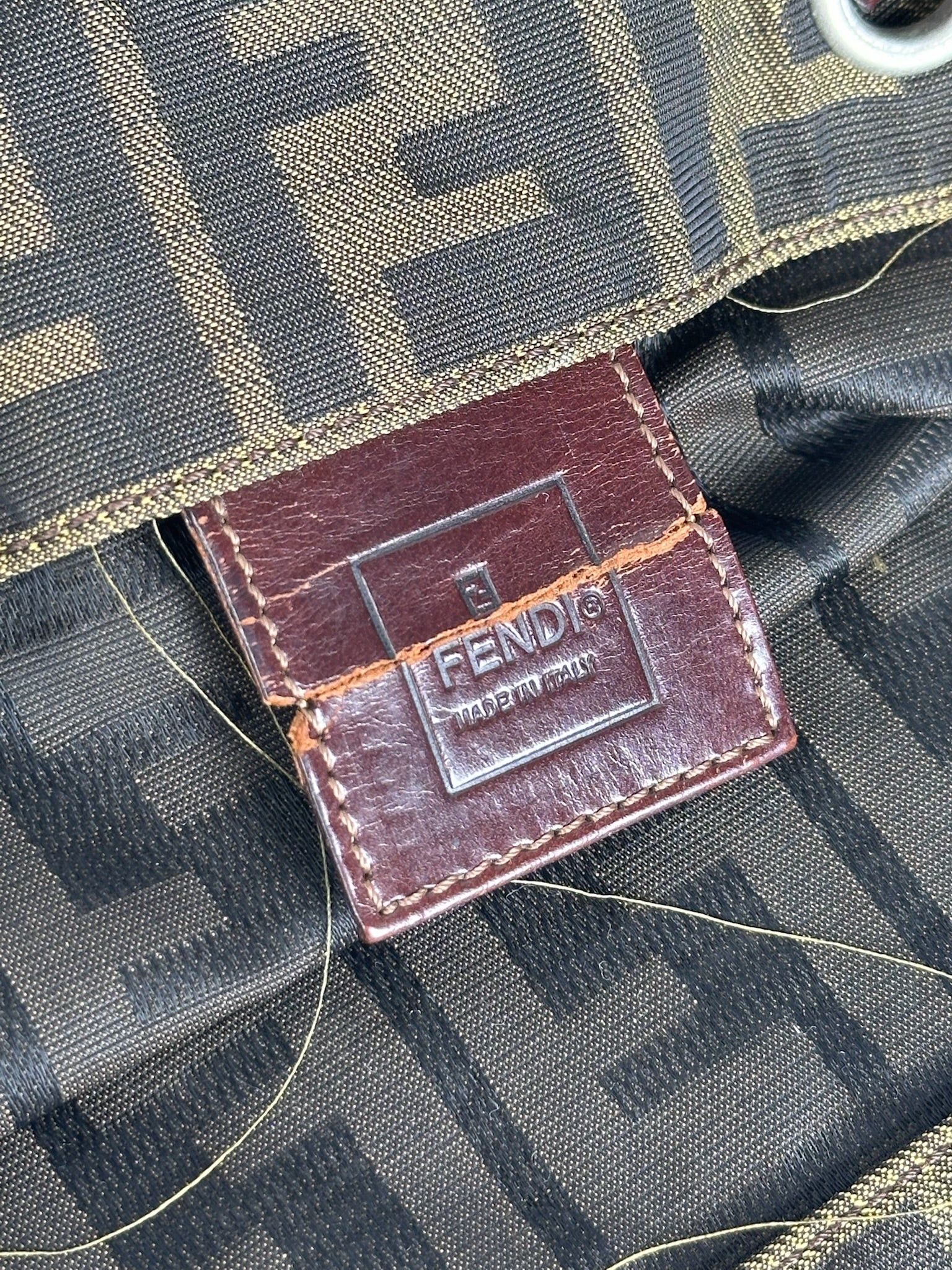Fendi Vintage Monogram Canvas Shopper khaki brown Size ONE SIZE - 8 Thumbnail