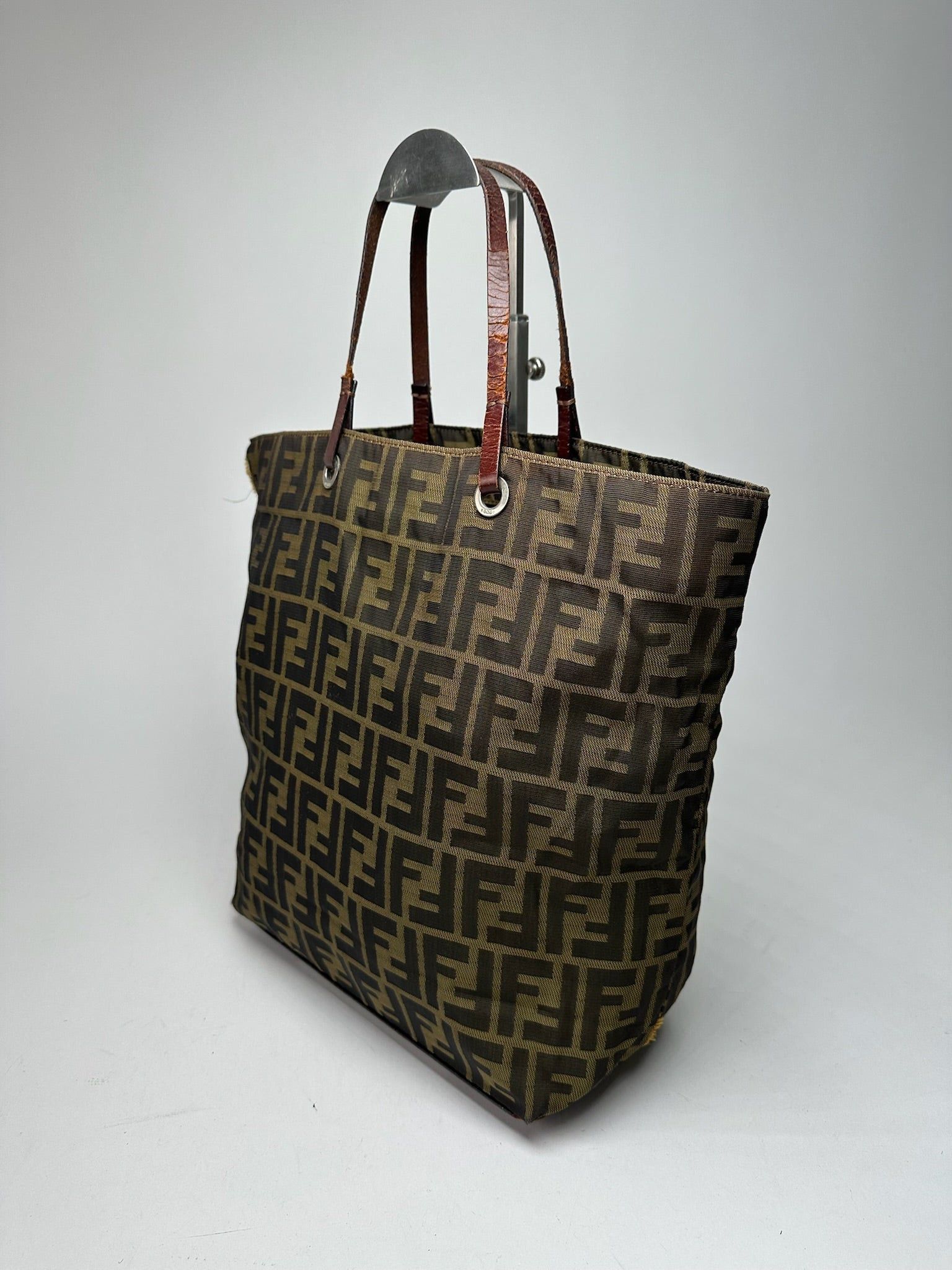 Fendi Vintage Monogram Canvas Shopper khaki brown Size ONE SIZE - 14 Thumbnail