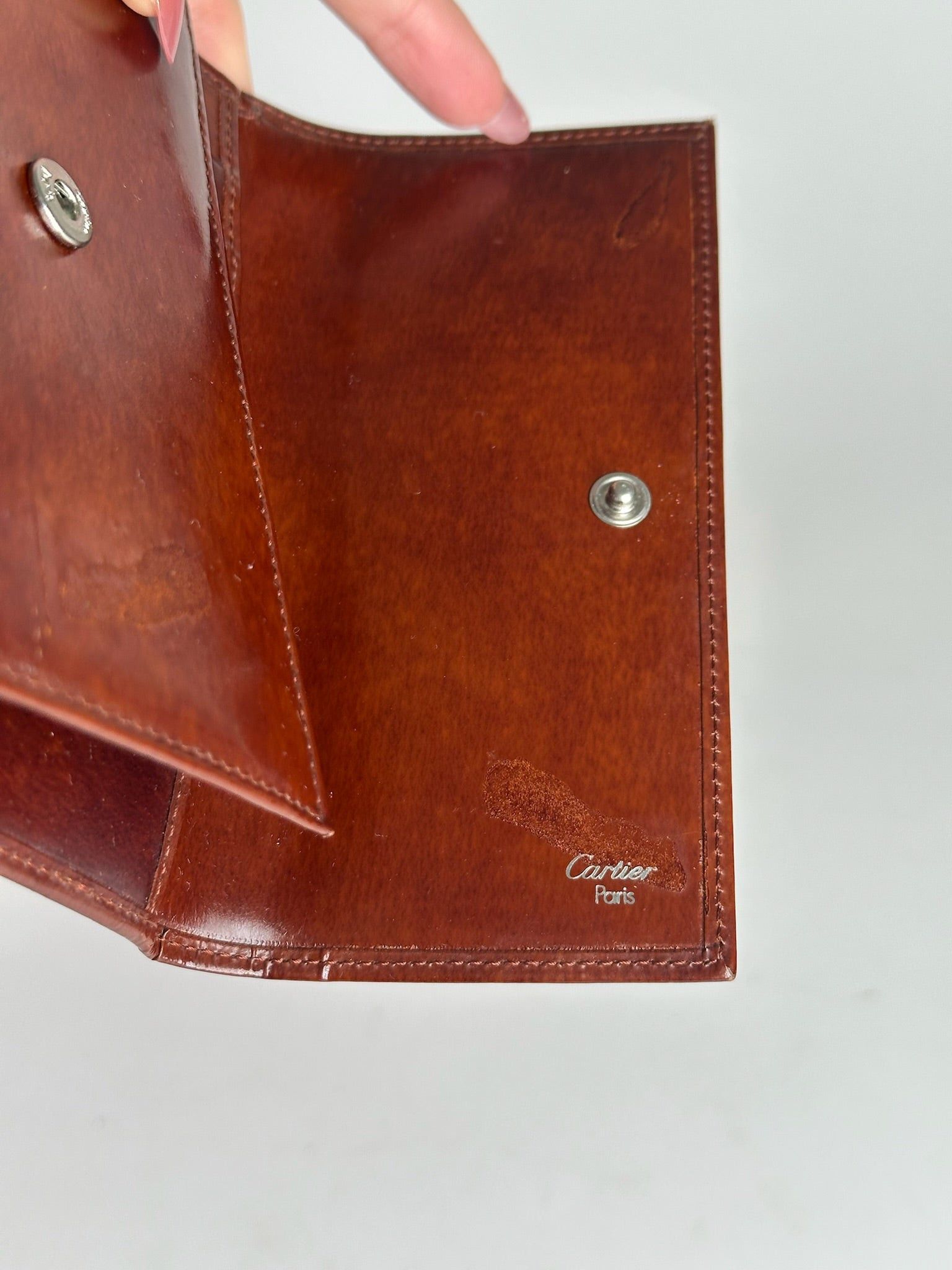 Cartier Vintage patent leather Panthere wallet red Size ONE SIZE - 8 Thumbnail