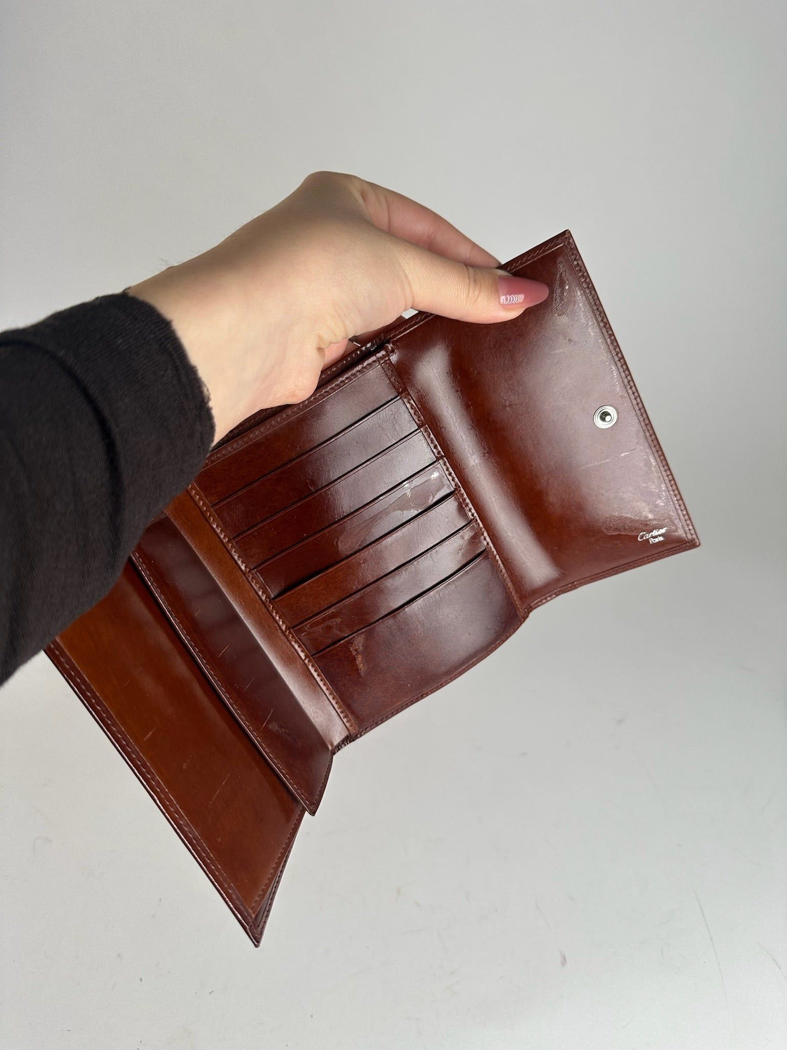 Cartier Vintage patent leather Panthere wallet red Size ONE SIZE - 9 Thumbnail