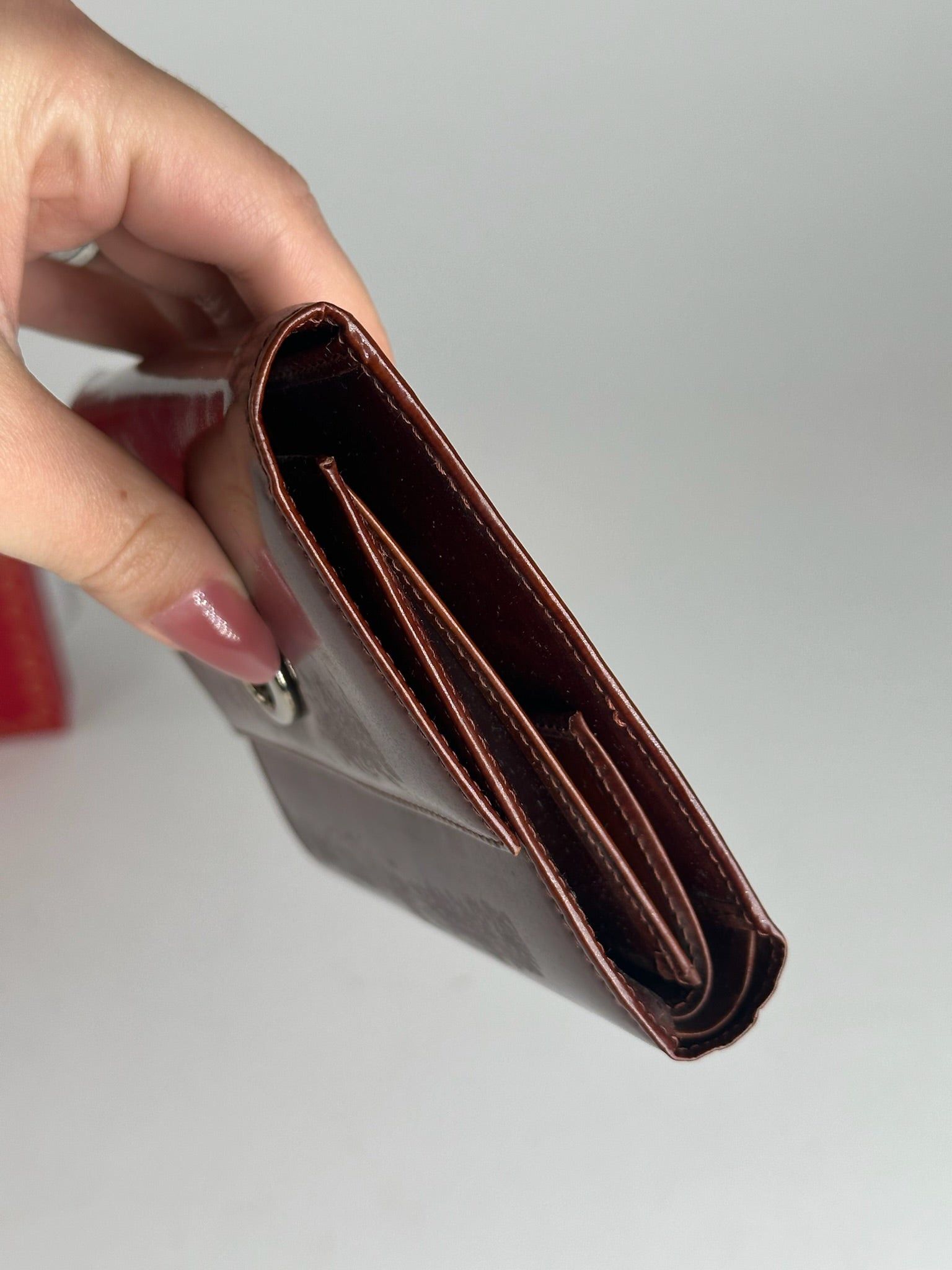 Cartier Vintage patent leather Panthere wallet red Size ONE SIZE - 10 Thumbnail