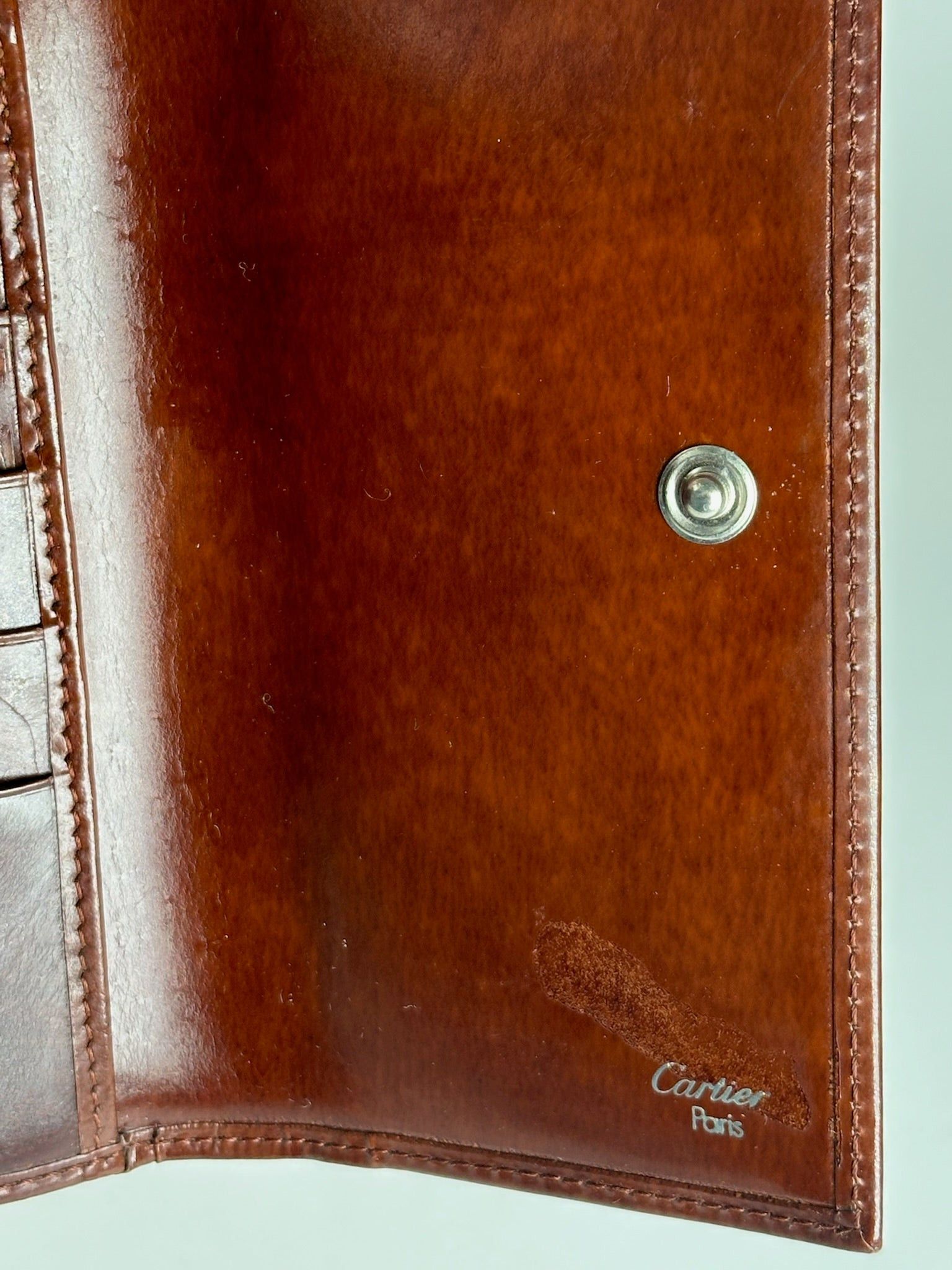 Cartier Vintage patent leather Panthere wallet red Size ONE SIZE - 3 Thumbnail