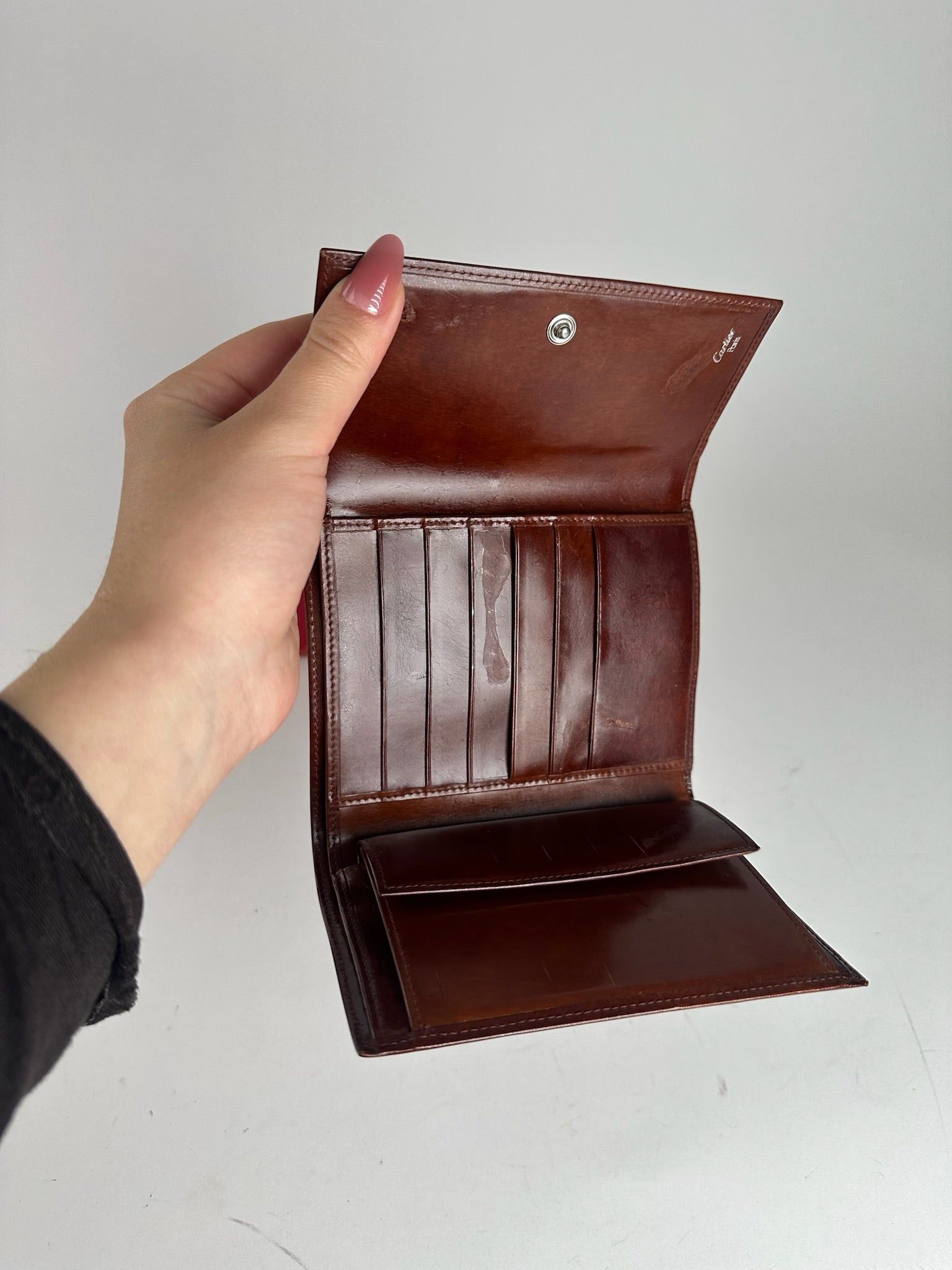 Cartier Vintage patent leather Panthere wallet red Size ONE SIZE - 5 Thumbnail