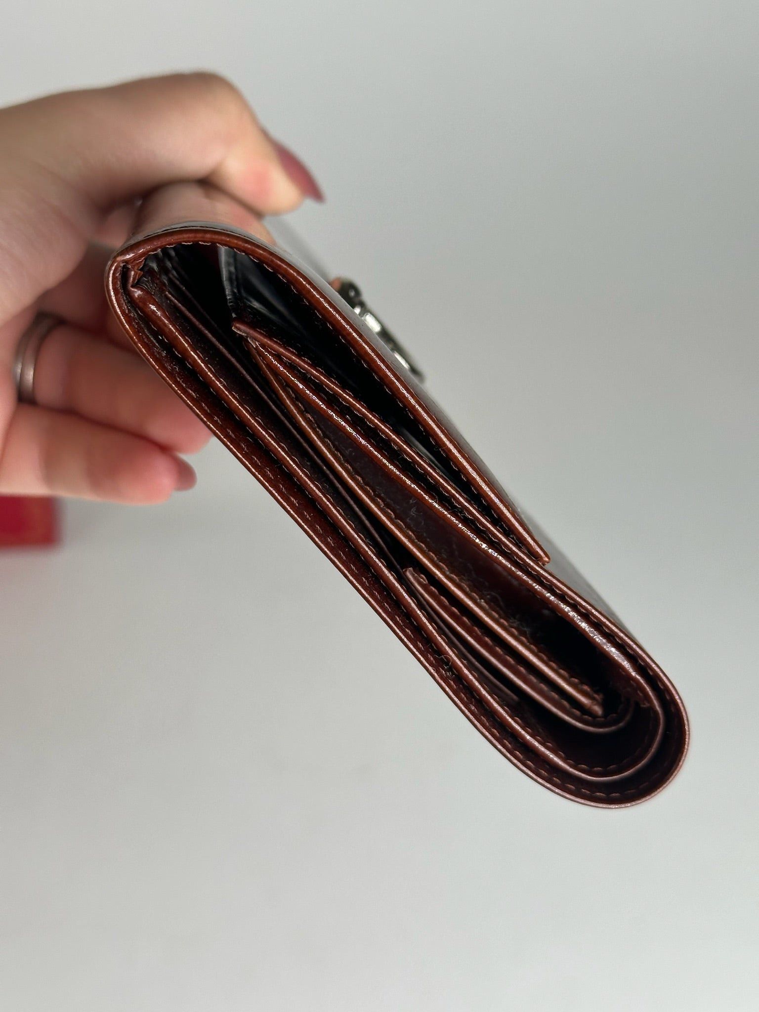 Cartier Vintage patent leather Panthere wallet red Size ONE SIZE - 11 Thumbnail