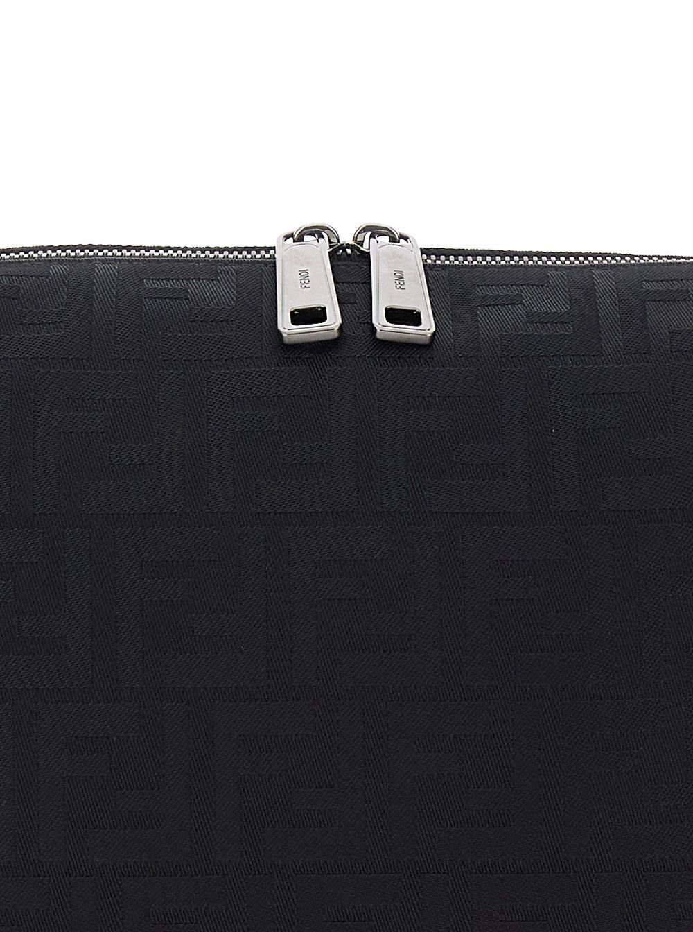 Fendi Black Shoulder Bag 'Lui Medium' with FF All-Over Motif in Tech Fabric for Men Size ONE SIZE - 5 Thumbnail