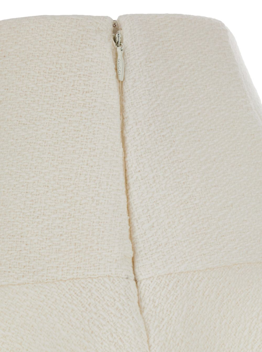 Gucci White Skirt with Hidden Side Closure in Wool Boucle Woman Size 28" / US 6 / IT 42 - 3 Thumbnail
