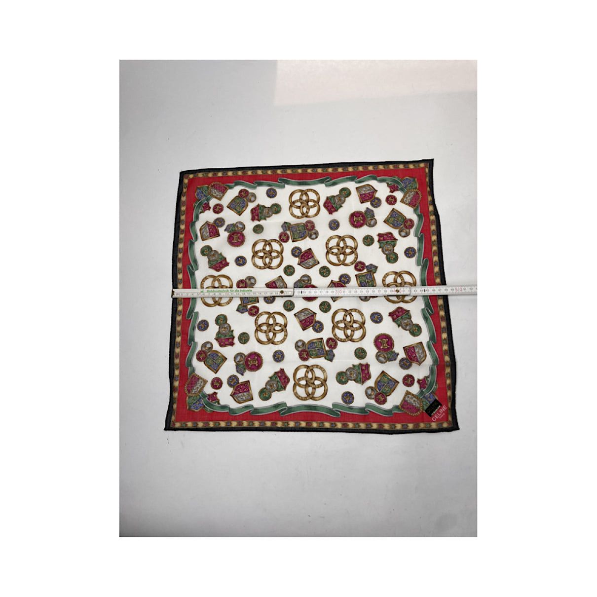 Celine Red Silk Silk Handkerchief Size ONE SIZE - 4 Thumbnail