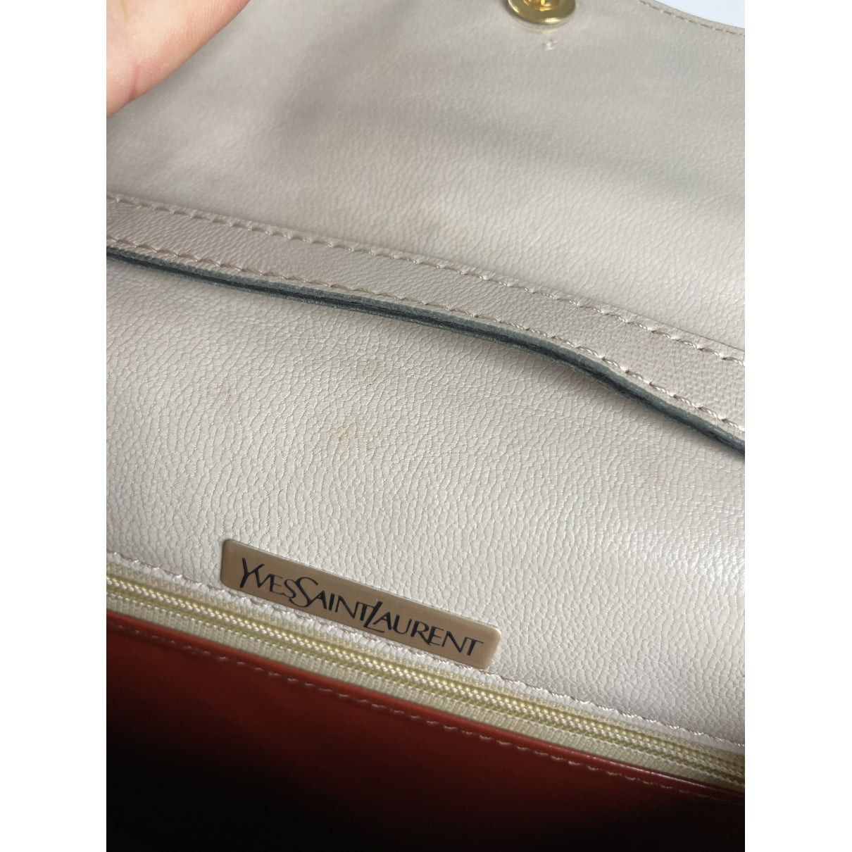 Yves Saint Laurent White Leather Handbag Size ONE SIZE - 3 Thumbnail