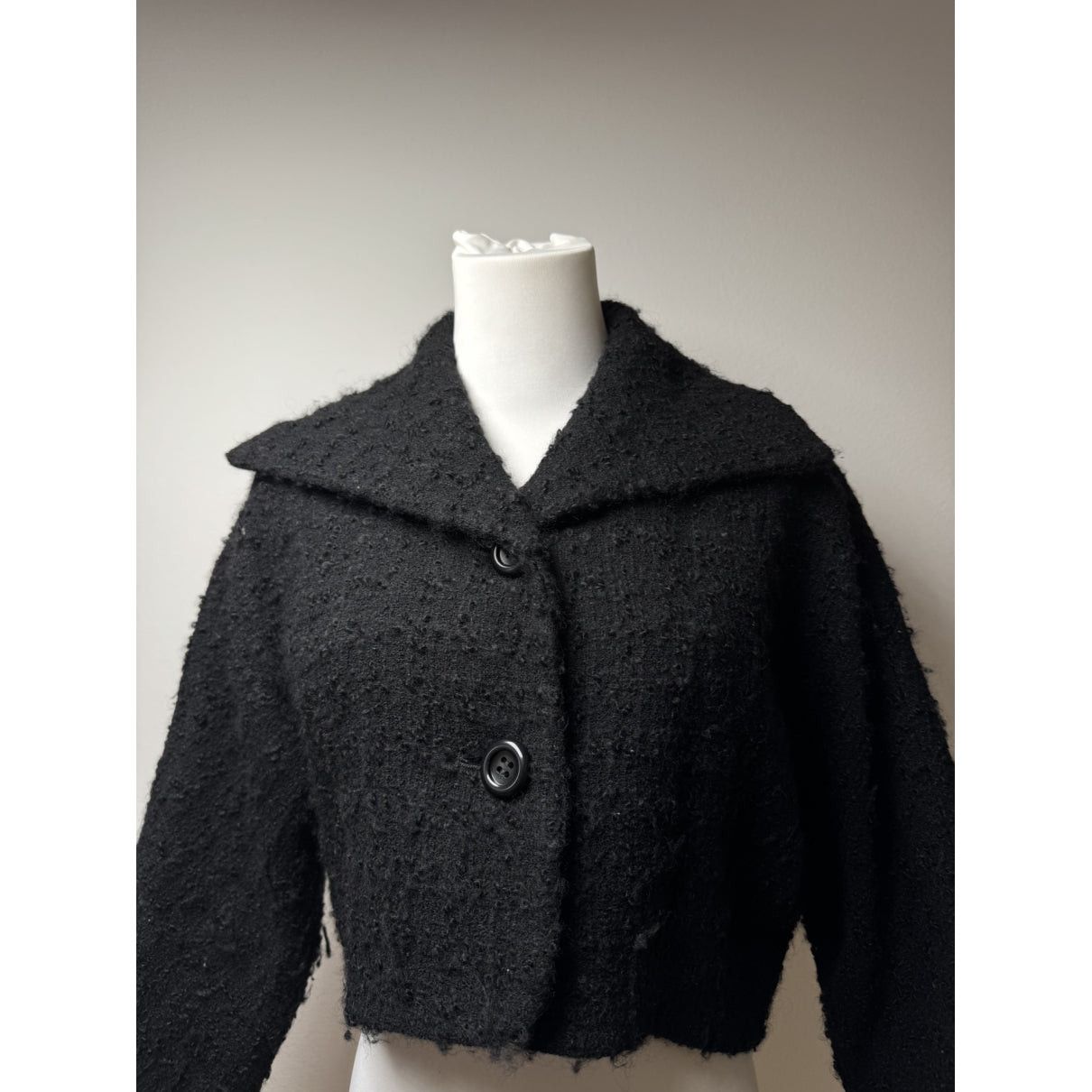 Balenciaga Black Wool Trench Coat Size S / US 4 / IT 40 - 2 Thumbnail