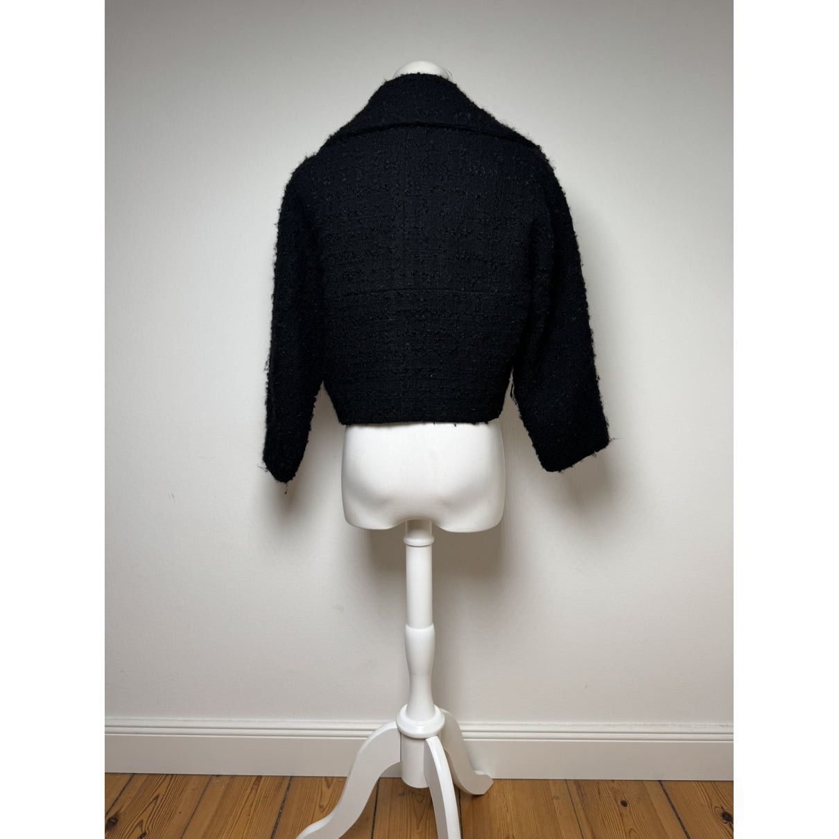 Balenciaga Black Wool Trench Coat Size S / US 4 / IT 40 - 4 Thumbnail