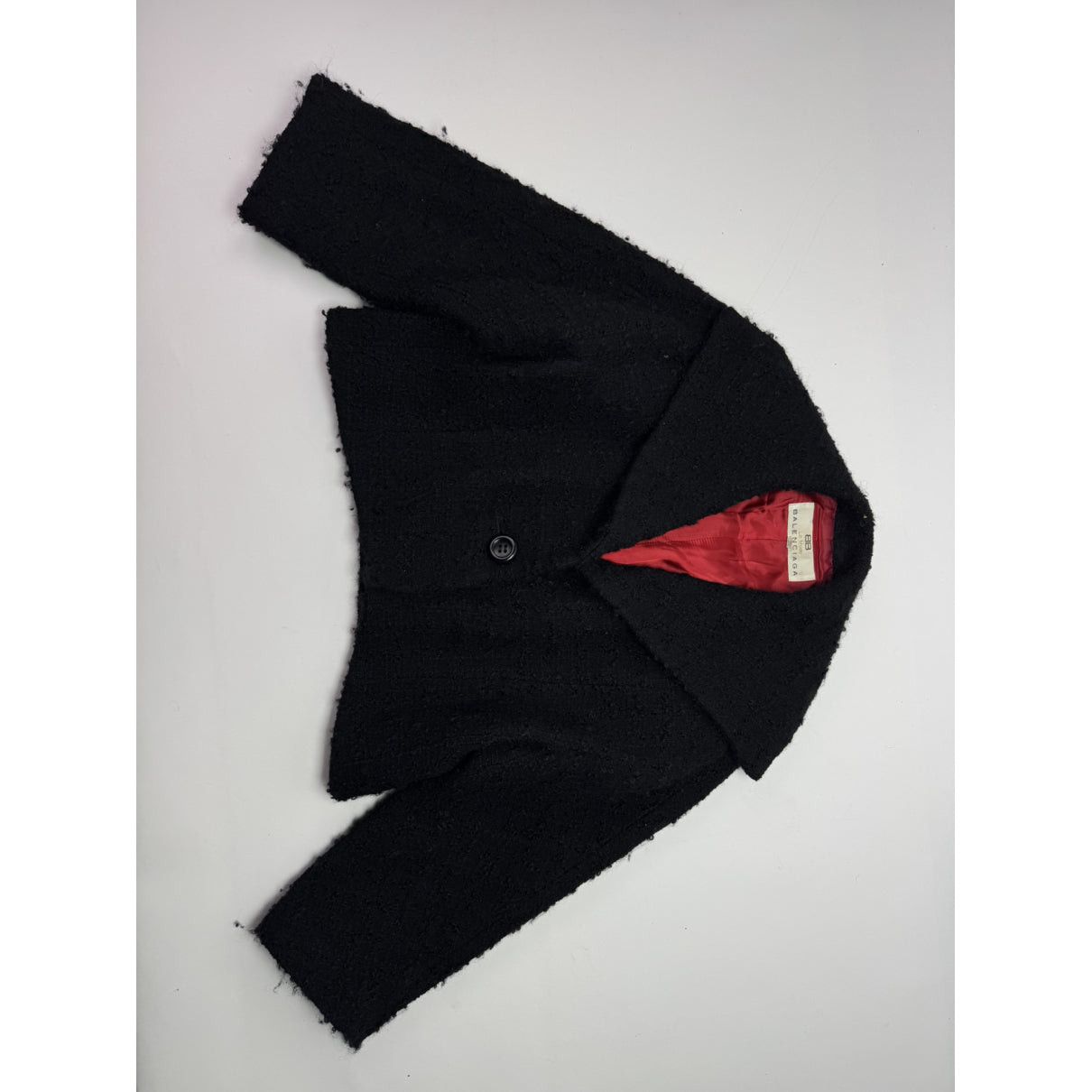 Balenciaga Black Wool Trench Coat Size S / US 4 / IT 40 - 5 Thumbnail