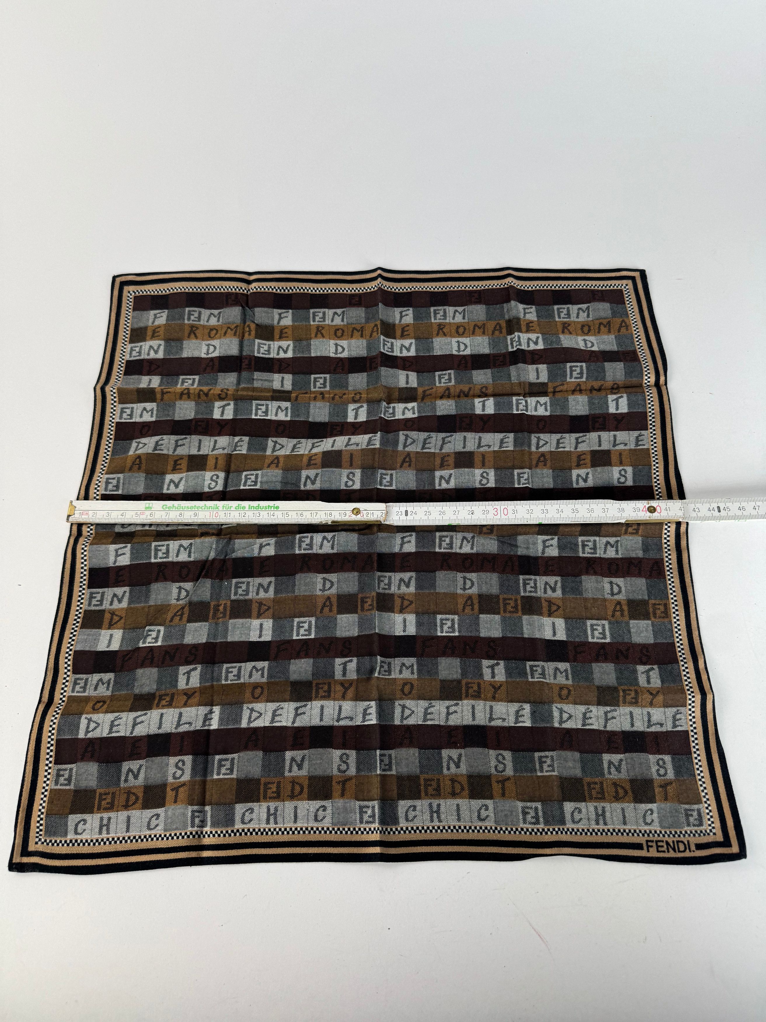 Fendi Vintage Scarf Brown Size ONE SIZE - 6 Thumbnail