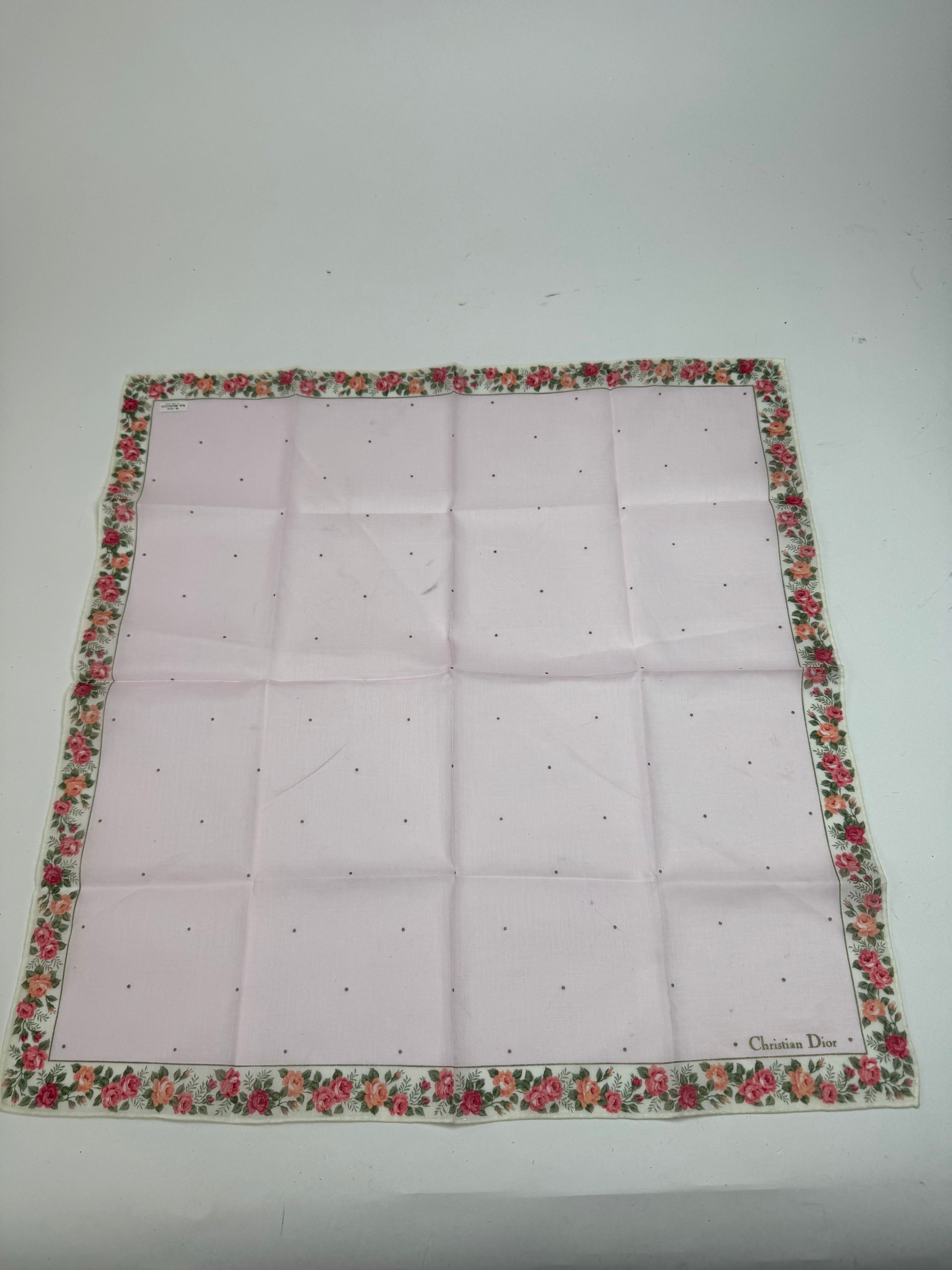 Dior Vintage Floral Scarf pink Size ONE SIZE - 5 Thumbnail