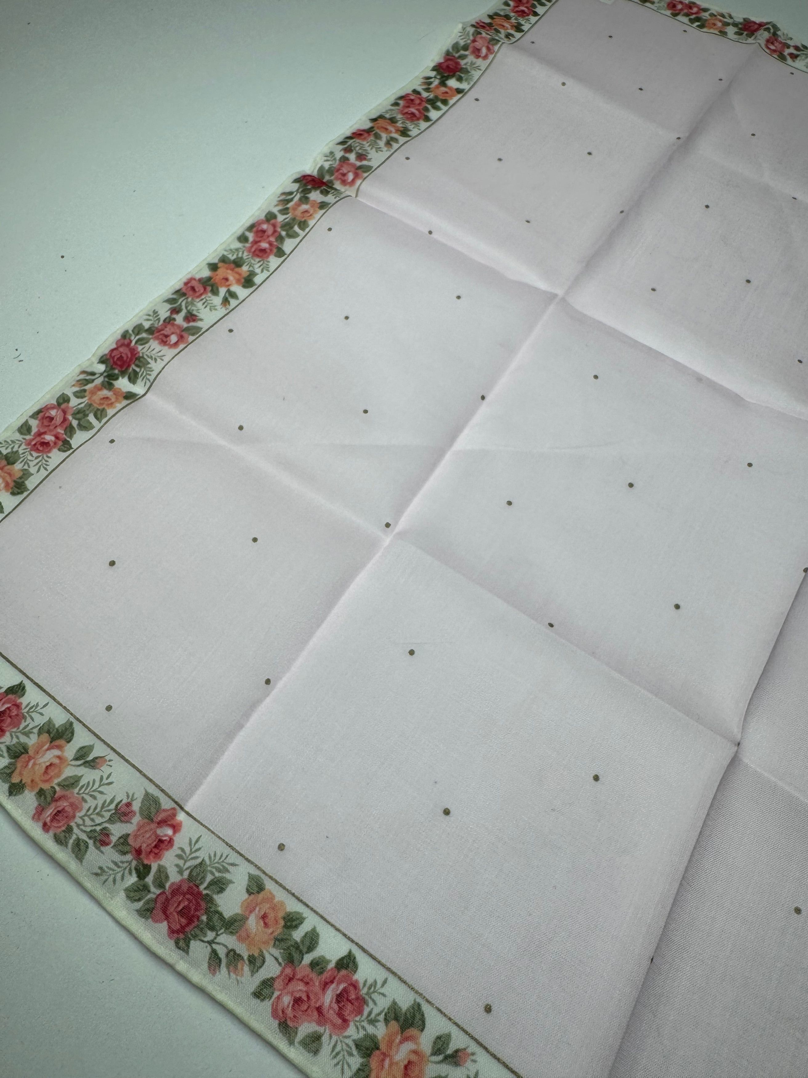 Dior Vintage Floral Scarf pink Size ONE SIZE - 4 Thumbnail