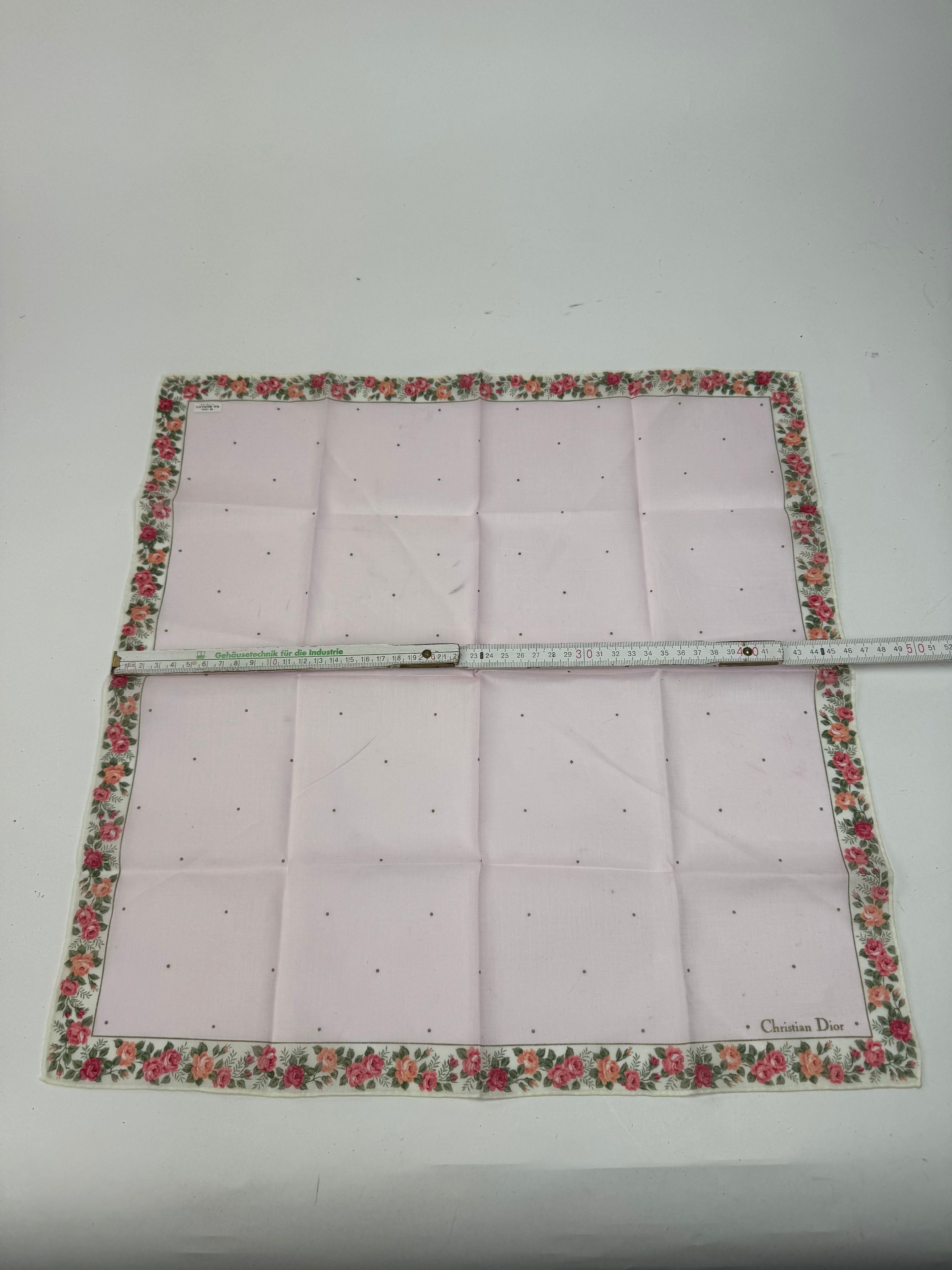 Dior Vintage Floral Scarf pink Size ONE SIZE - 7 Thumbnail
