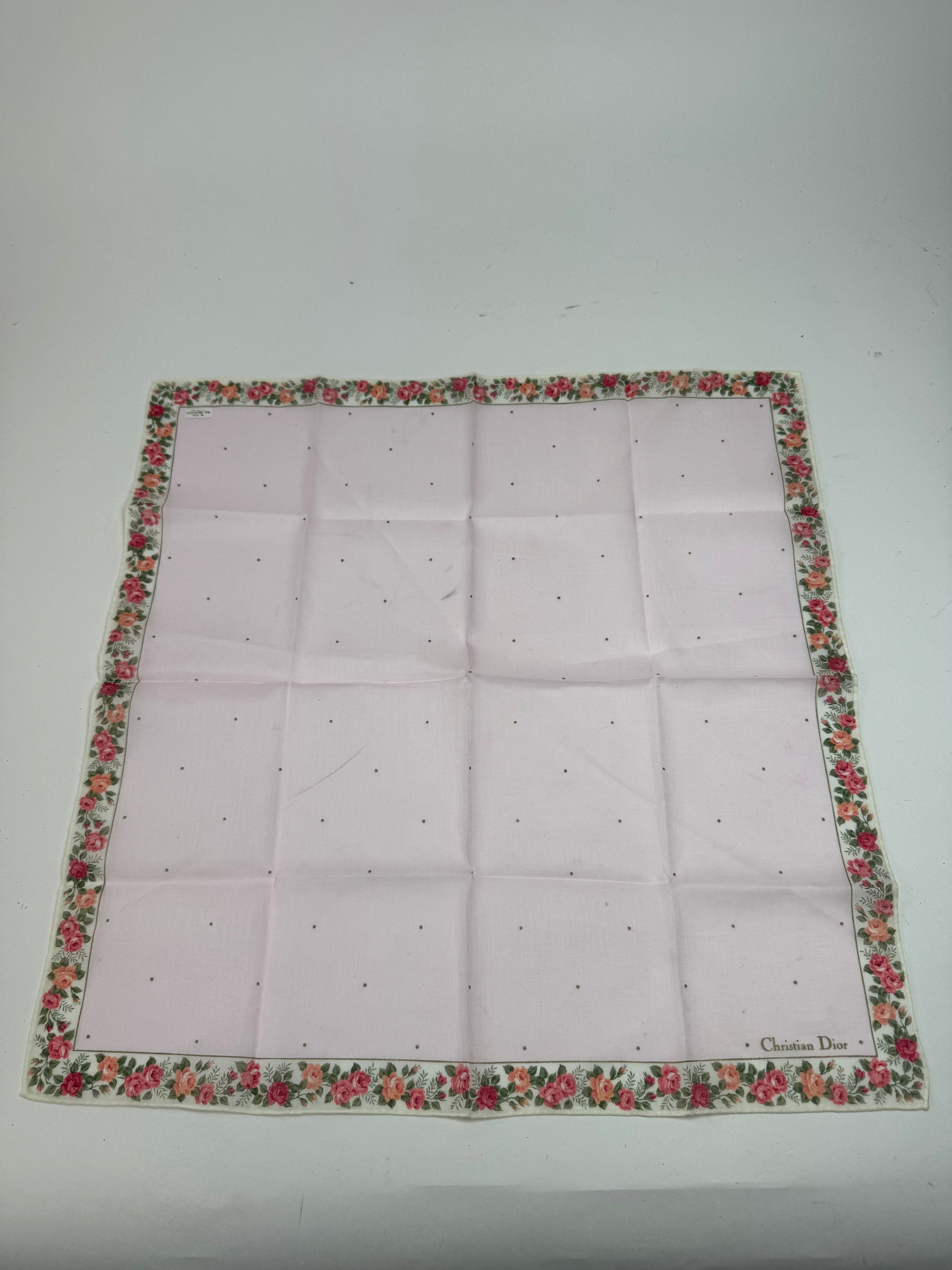 Dior Vintage Floral Scarf pink Size ONE SIZE - 3 Thumbnail