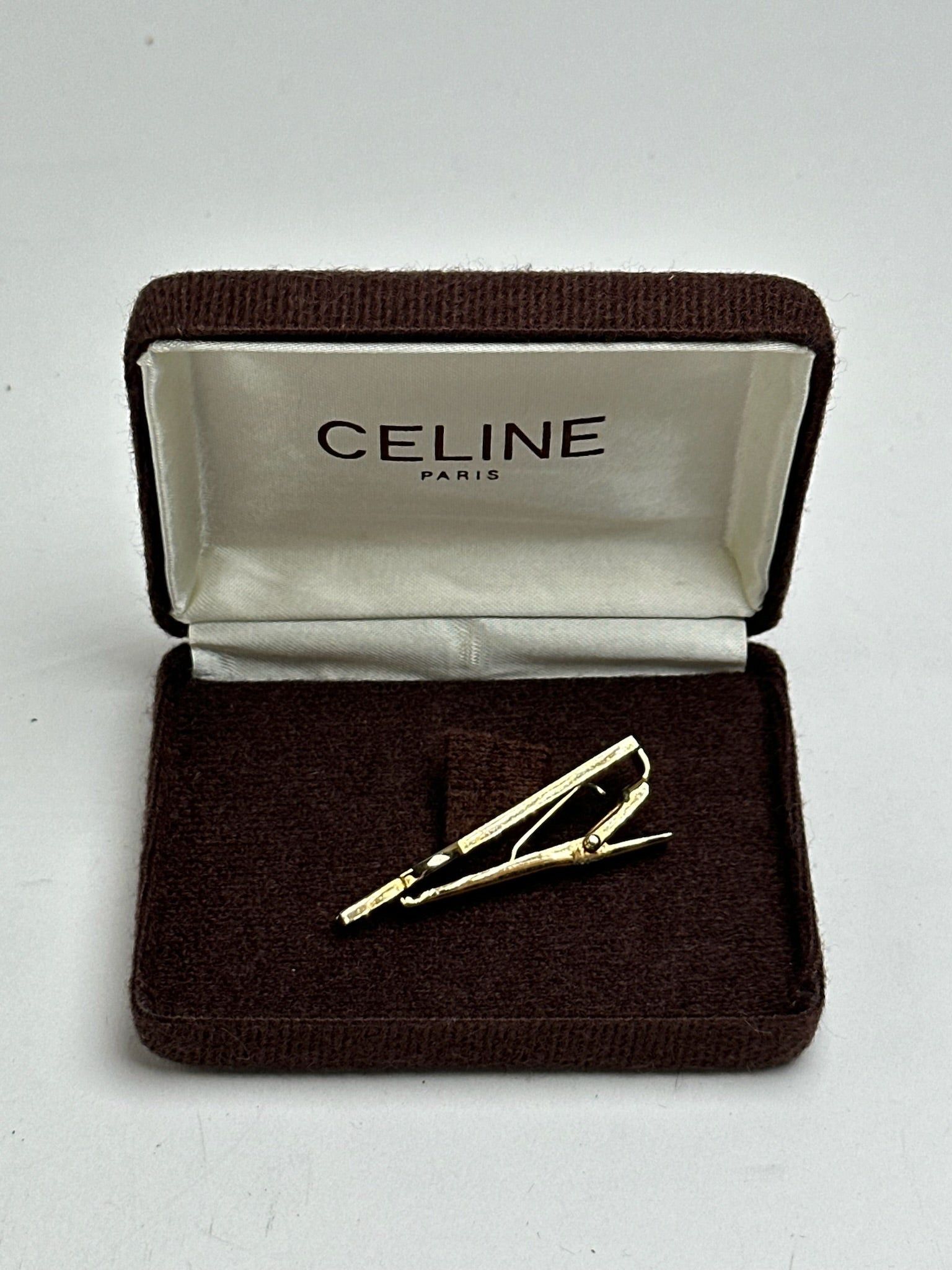 Celine Vintage money Tie clamp silver golden Size ONE SIZE - 4 Thumbnail