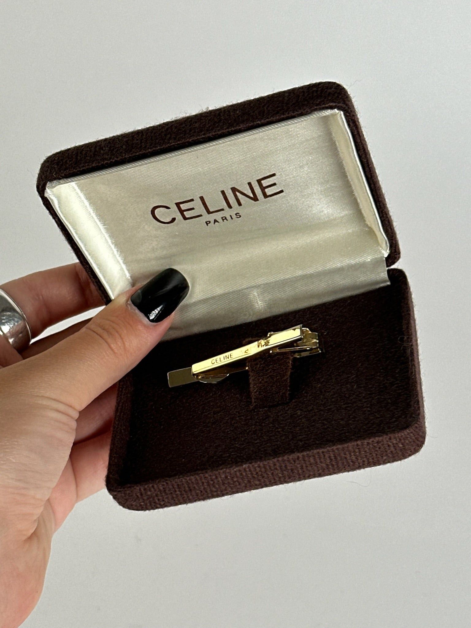 Celine Vintage money Tie clamp silver golden Size ONE SIZE - 2 Thumbnail