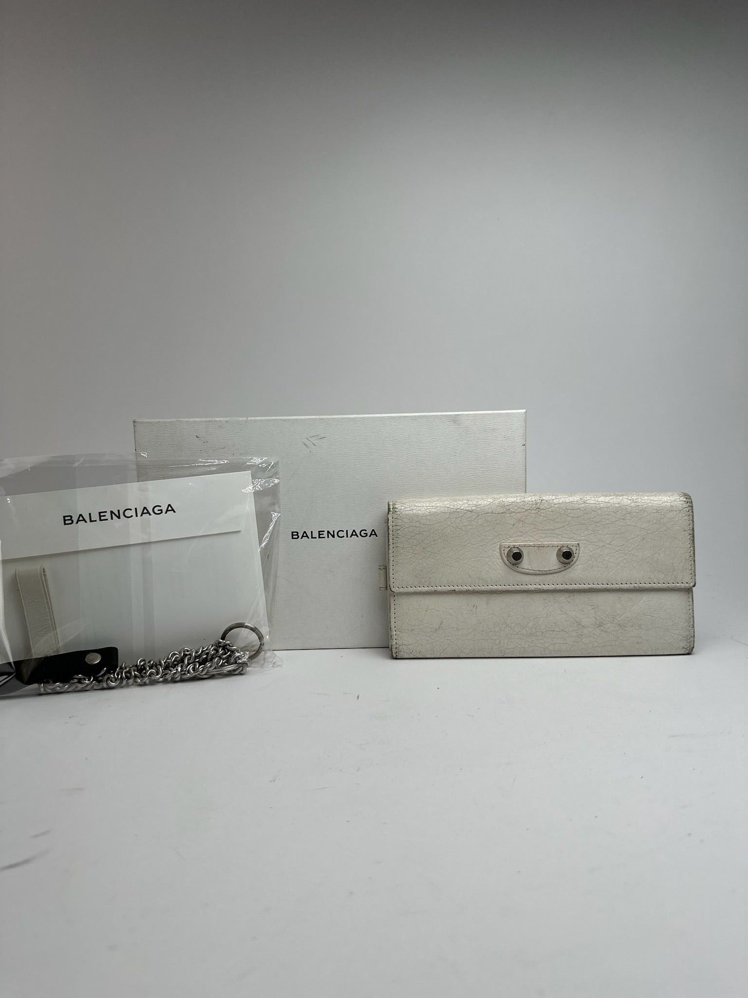 Balenciaga Vintage Mini Pochette bag leather white Size ONE SIZE - 6 Thumbnail