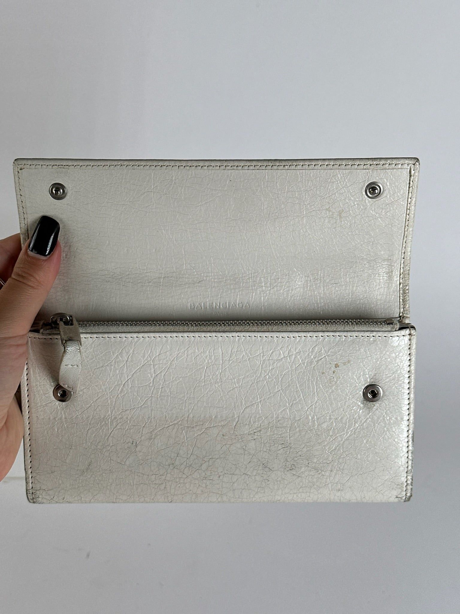 Balenciaga Vintage Mini Pochette bag leather white Size ONE SIZE - 8 Thumbnail