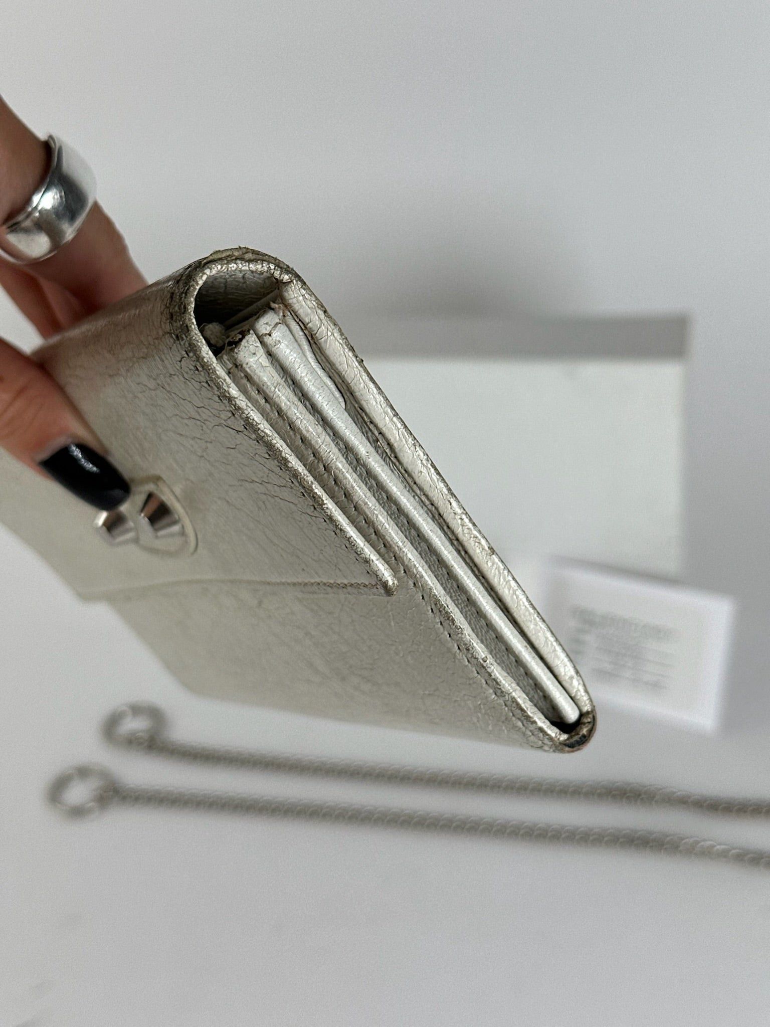 Balenciaga Vintage Mini Pochette bag leather white Size ONE SIZE - 13 Thumbnail