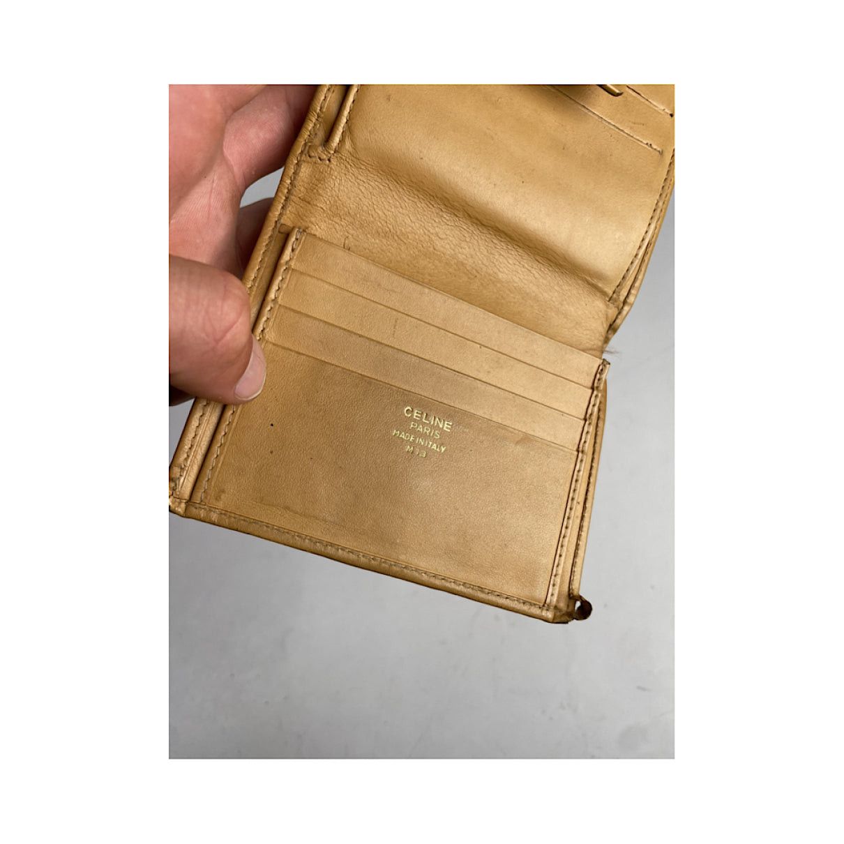 Celine Triomphe Beige Leather Wallet Size ONE SIZE - 5 Thumbnail
