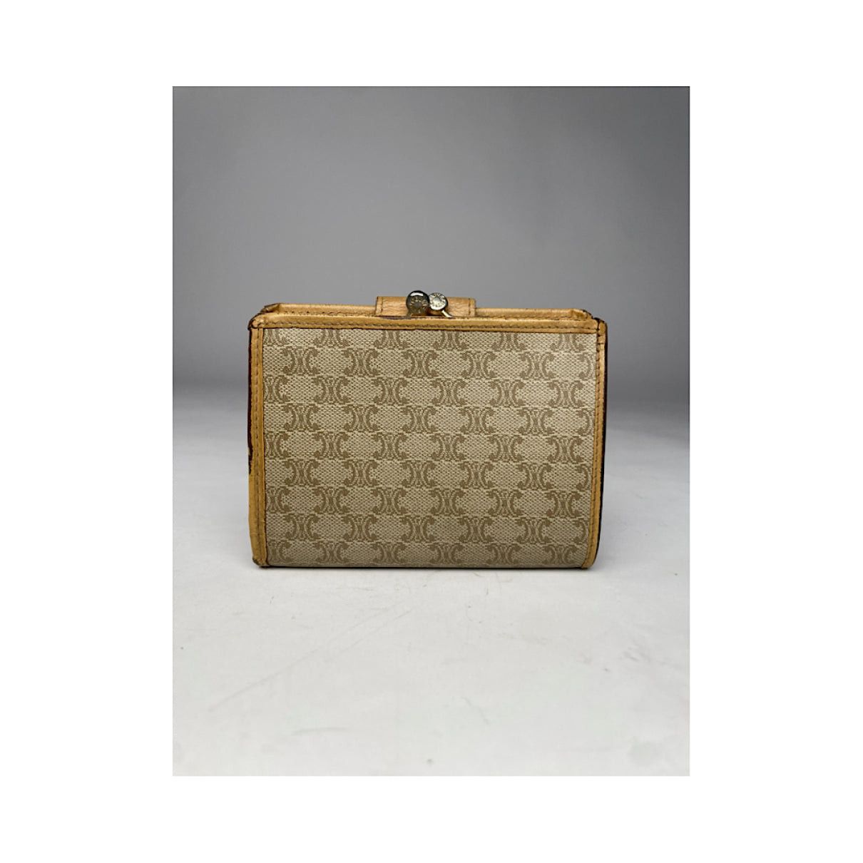 Celine Triomphe Beige Leather Wallet Size ONE SIZE - 2 Thumbnail