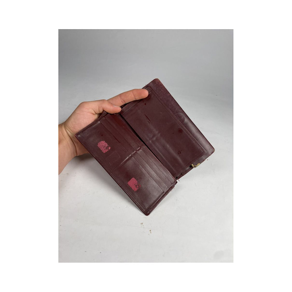 Cartier Burgundy Leather Wallet Size ONE SIZE - 3 Thumbnail