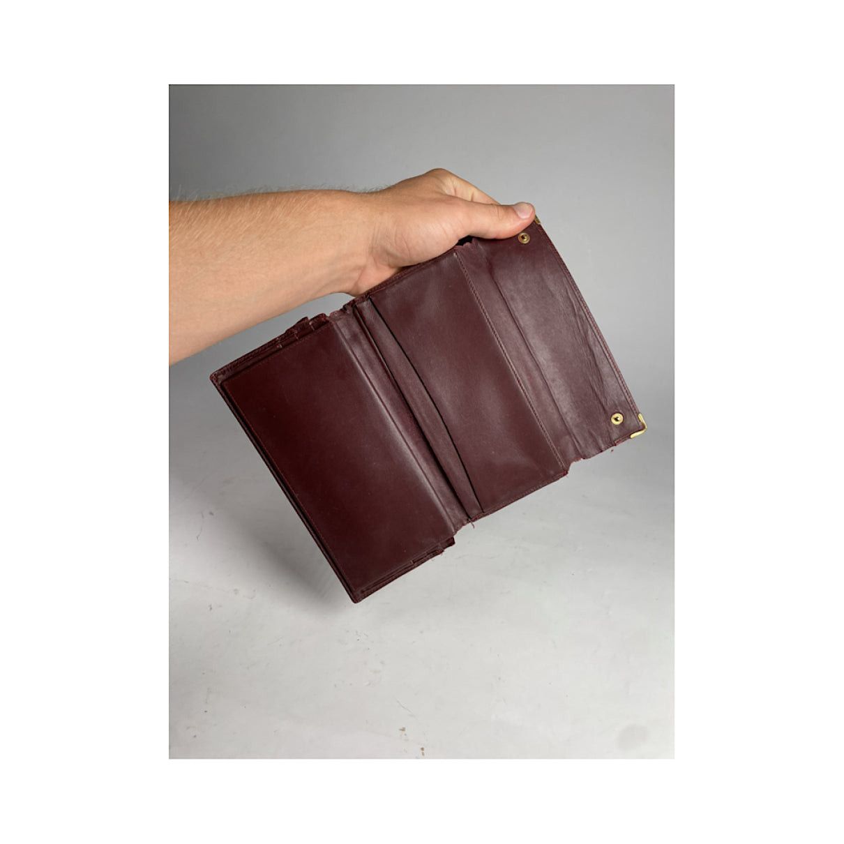 Cartier Burgundy Leather Wallet Size ONE SIZE - 4 Thumbnail