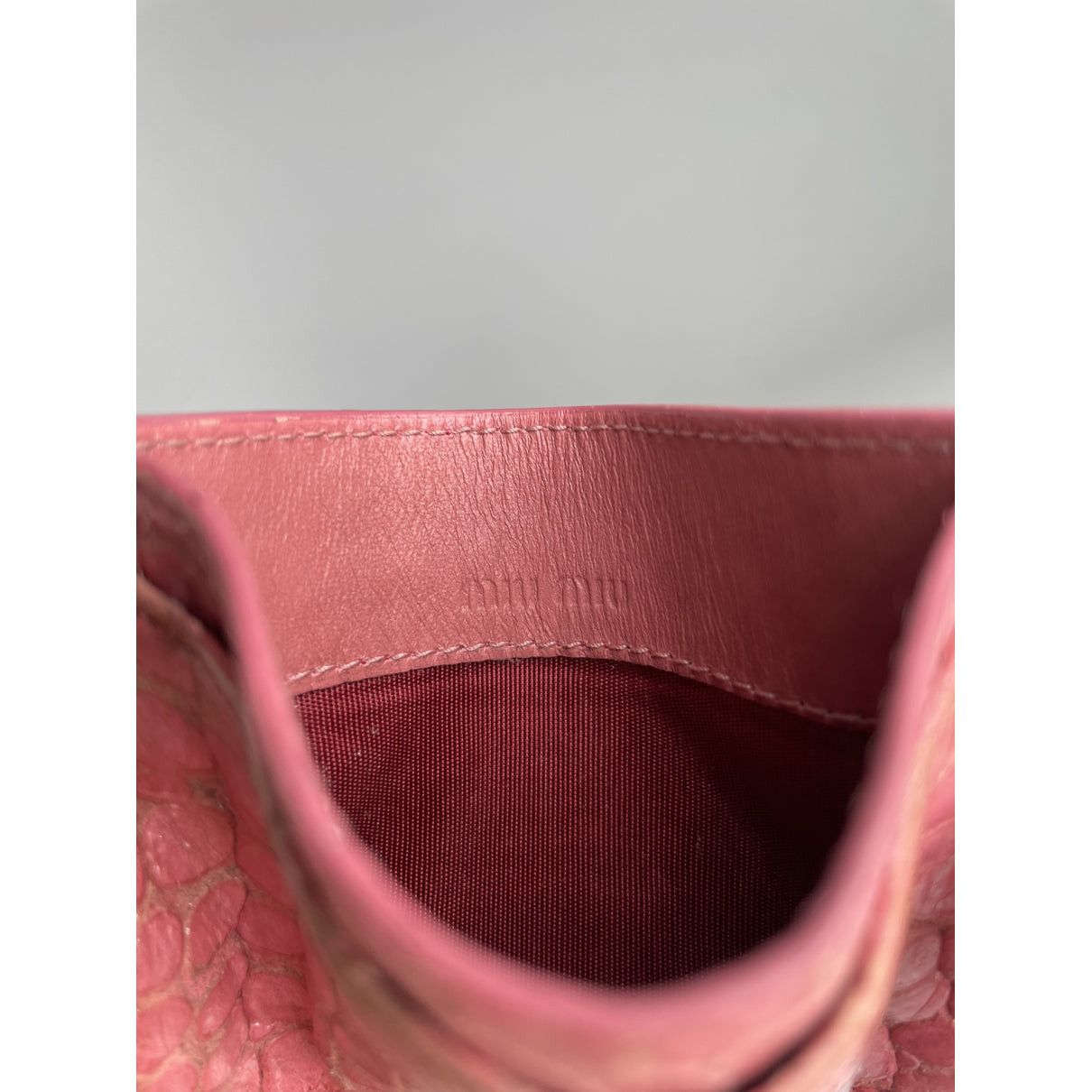 Miu Miu Pink Leather Purse Size ONE SIZE - 4 Thumbnail
