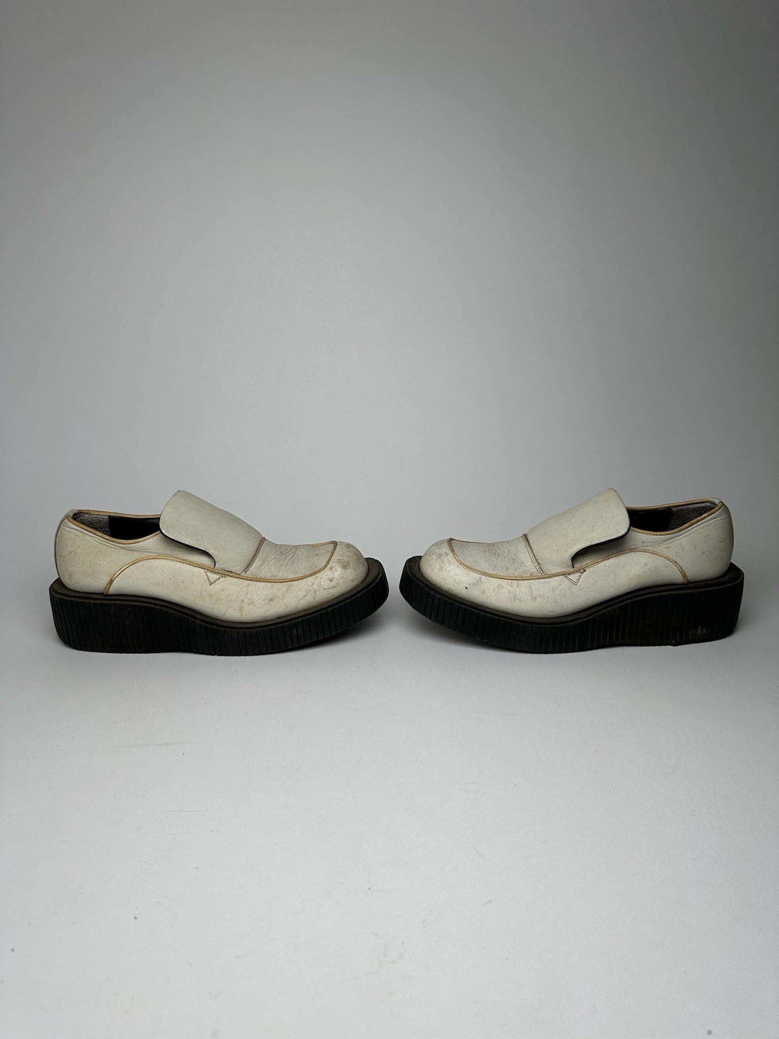 Jean Paul Gaultier Vintage Leather Sneaker Black White Size US 8 / IT 38 - 5 Thumbnail
