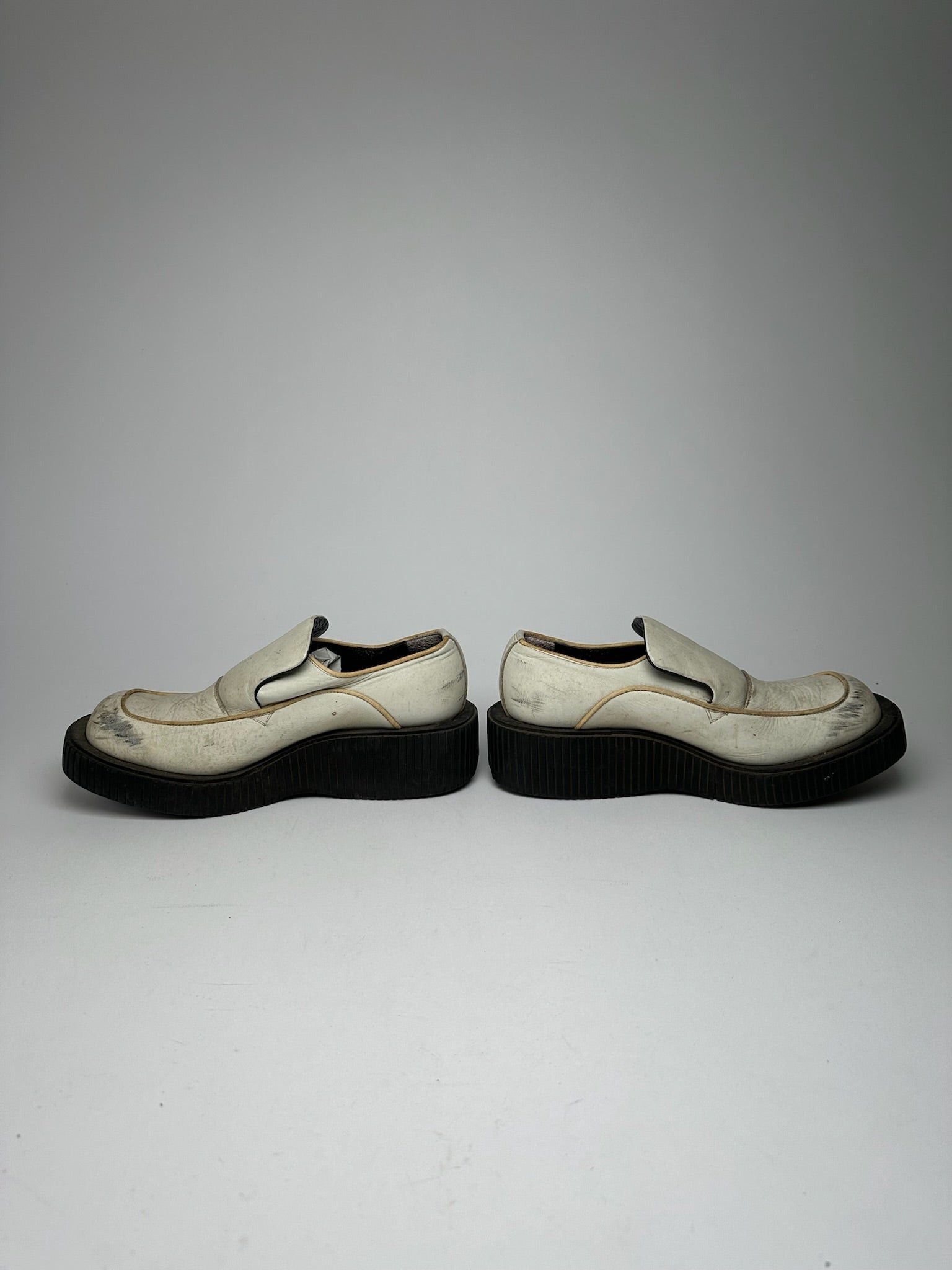Jean Paul Gaultier Vintage Leather Sneaker Black White Size US 8 / IT 38 - 6 Thumbnail