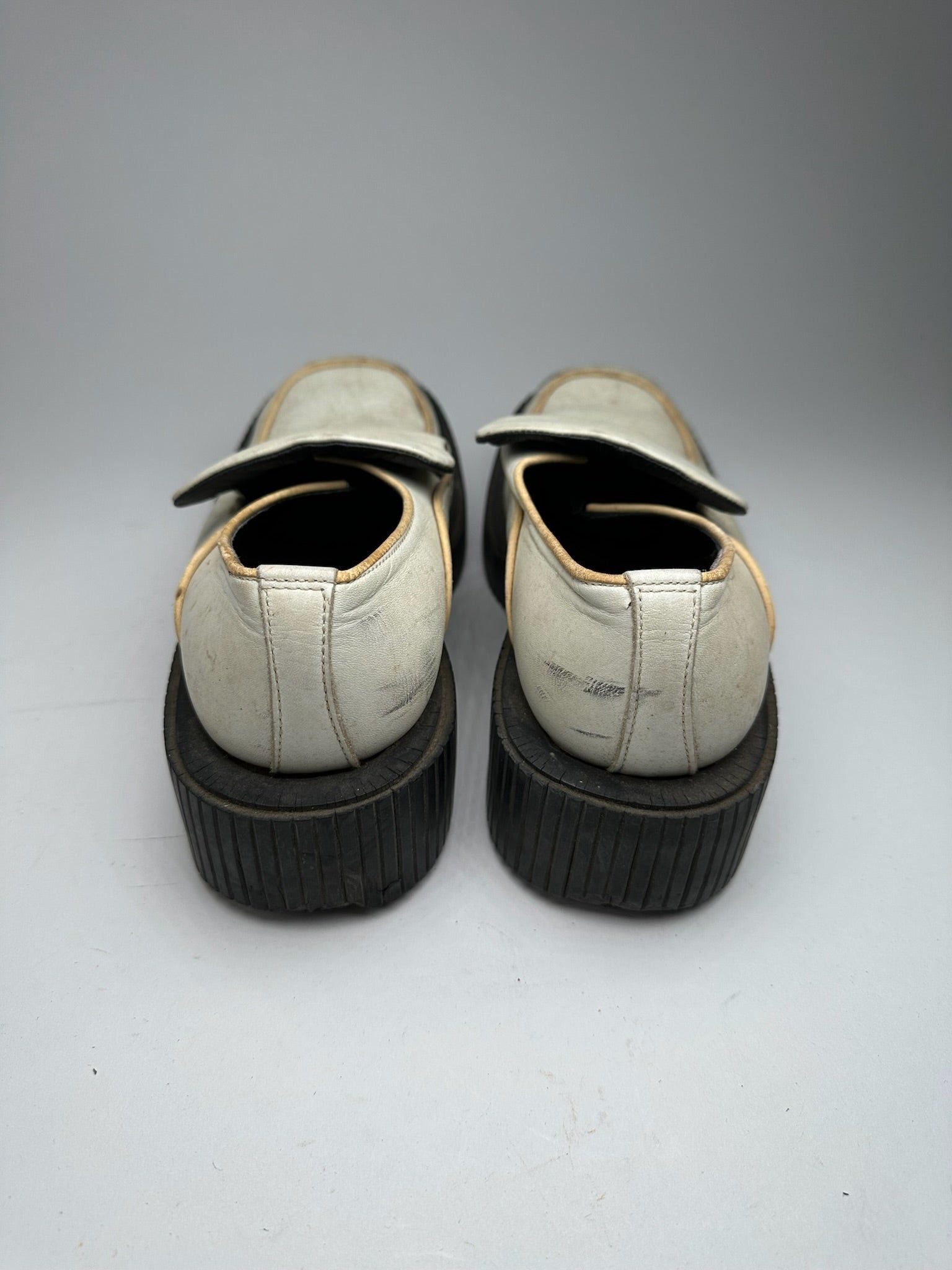 Jean Paul Gaultier Vintage Leather Sneaker Black White Size US 8 / IT 38 - 3 Thumbnail
