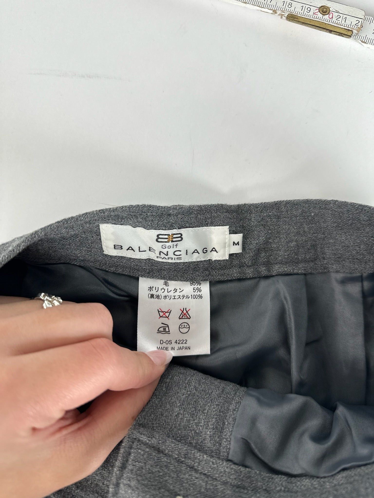 Balenciaga Vintage Wool Pants Gray Size 30" / US 8 / IT 44 - 9 Thumbnail