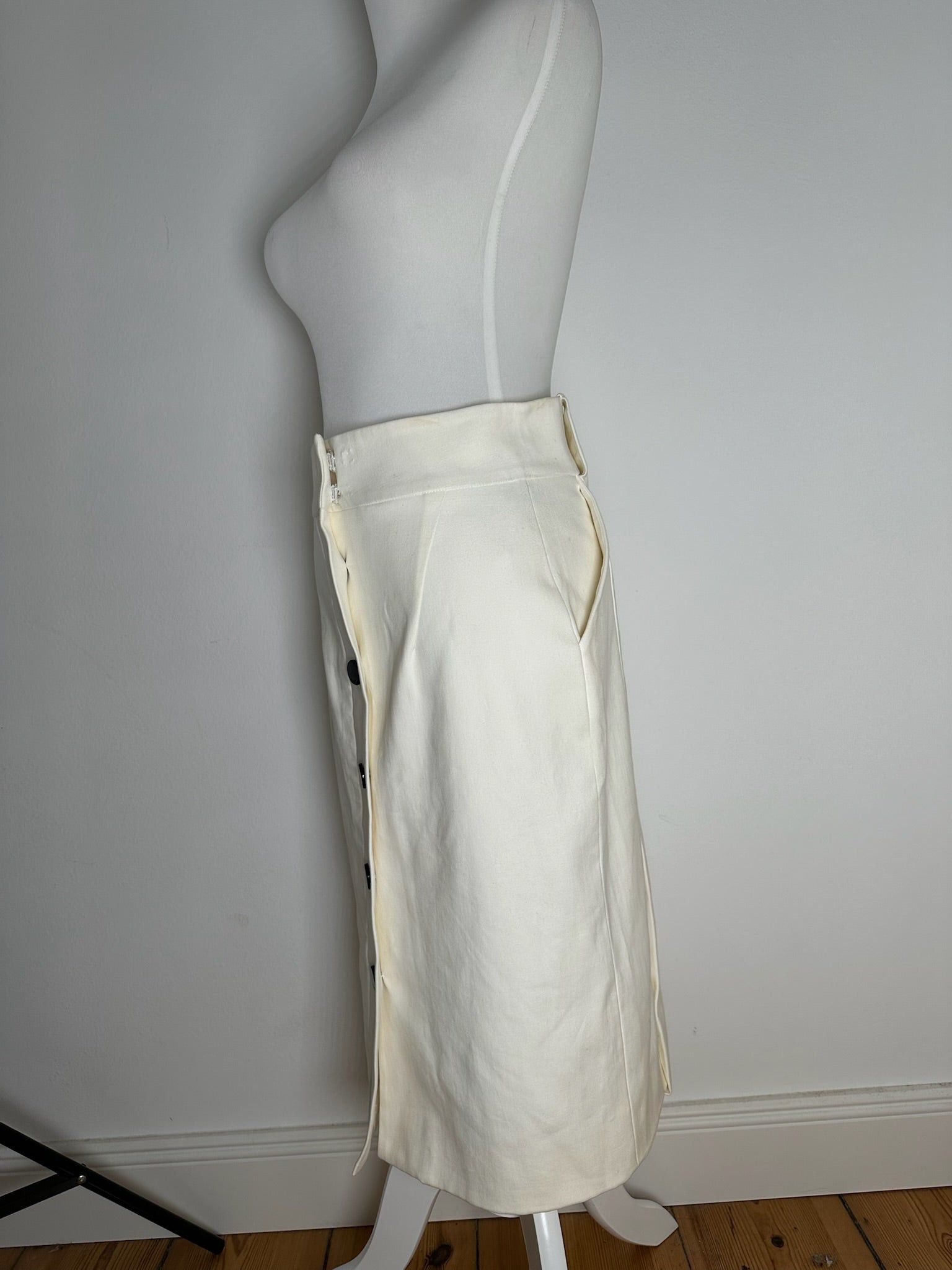 Gucci Vintage Long Canvas Skirt white Size 30" / US 8 / IT 44 - 4 Thumbnail