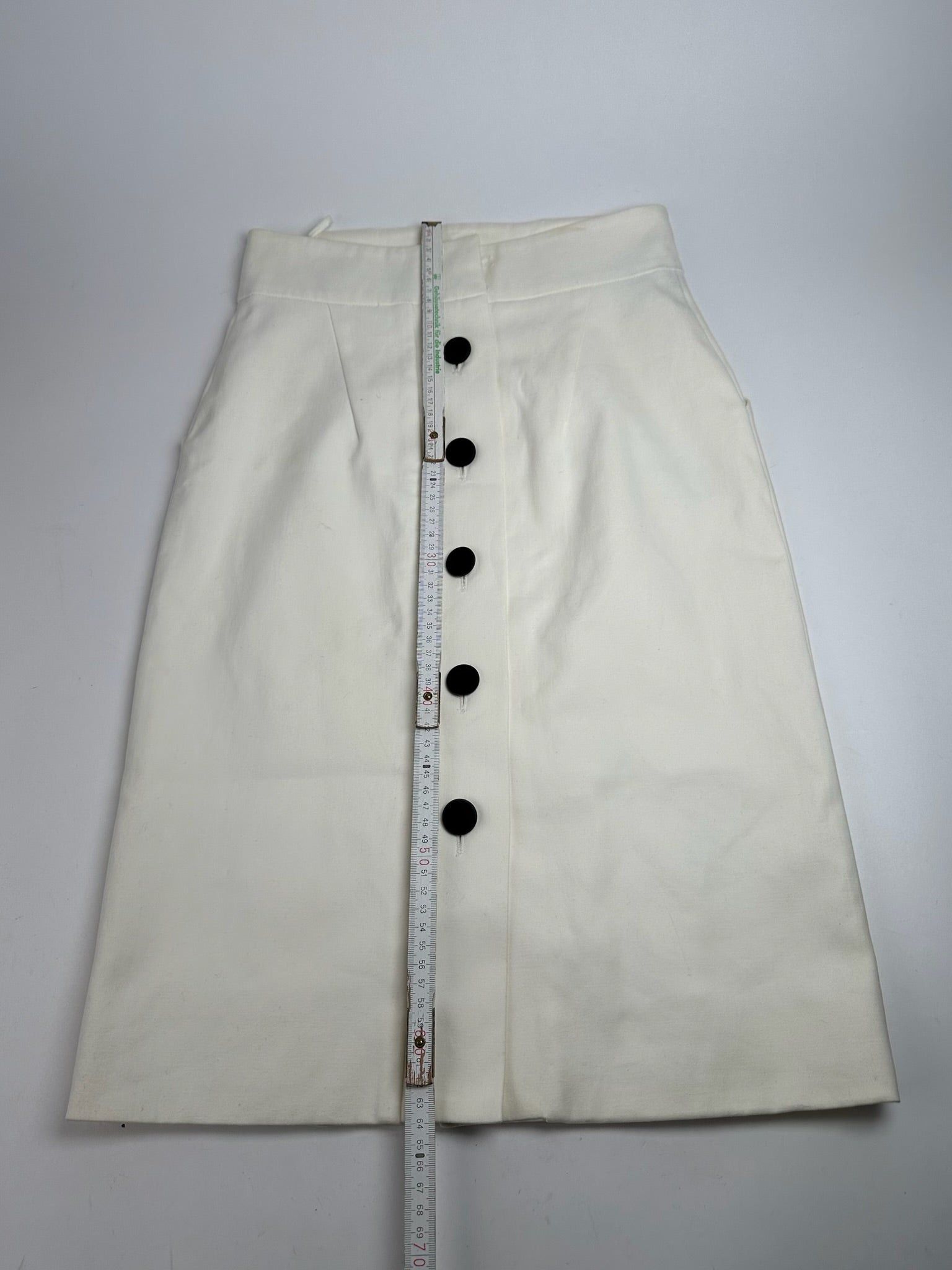 Gucci Vintage Long Canvas Skirt white Size 30" / US 8 / IT 44 - 10 Thumbnail