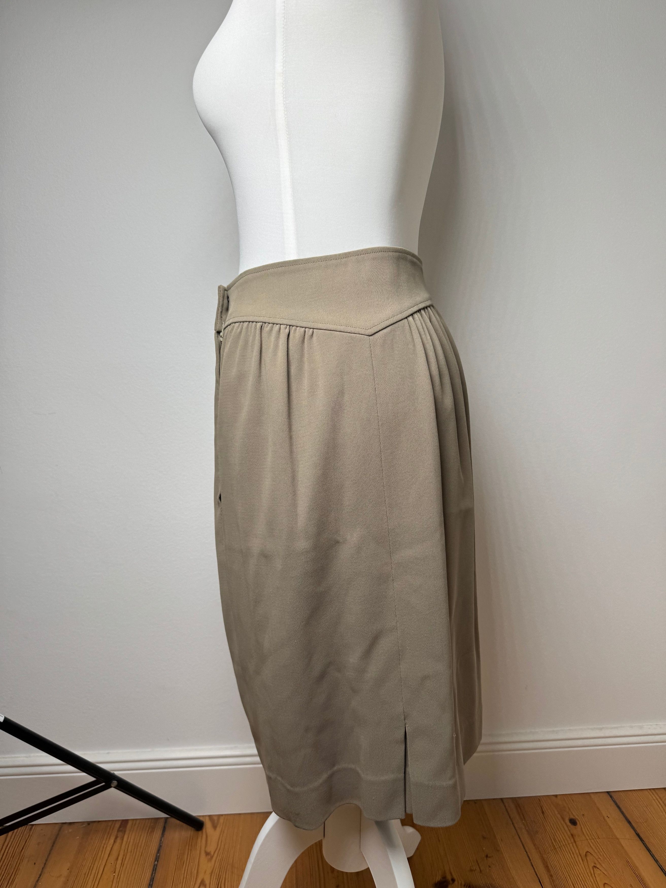 Dior Vintage Skirt Khaki M Size 30" / US 8 / IT 44 - 2 Thumbnail