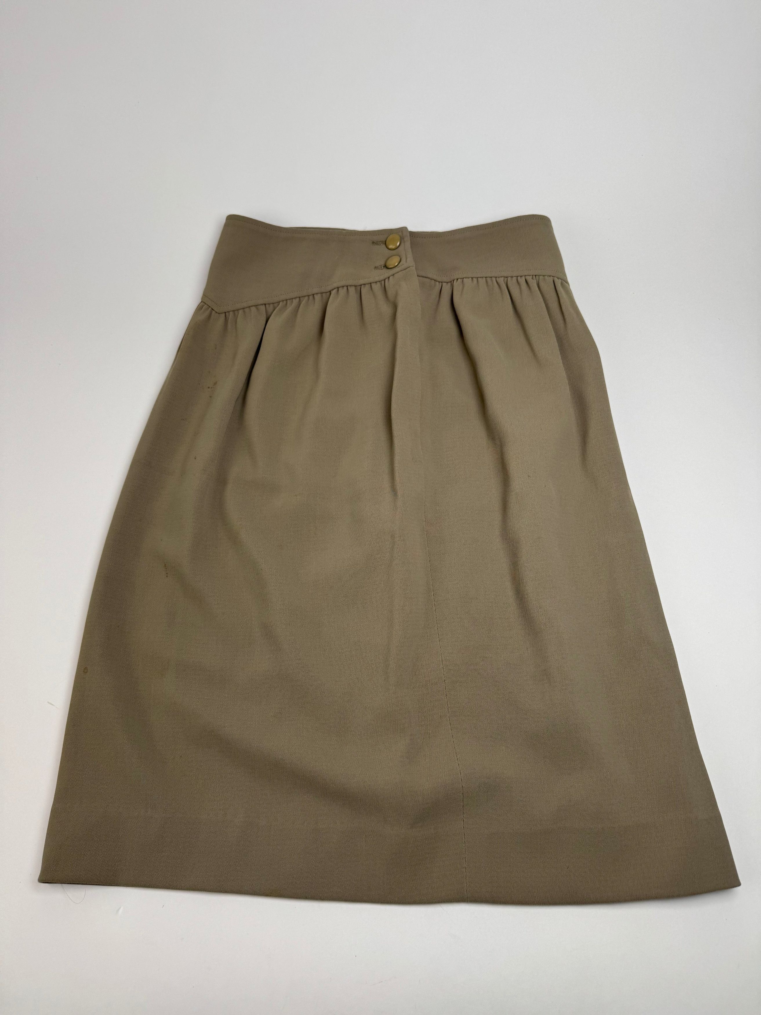 Dior Vintage Skirt Khaki M Size 30" / US 8 / IT 44 - 4 Thumbnail