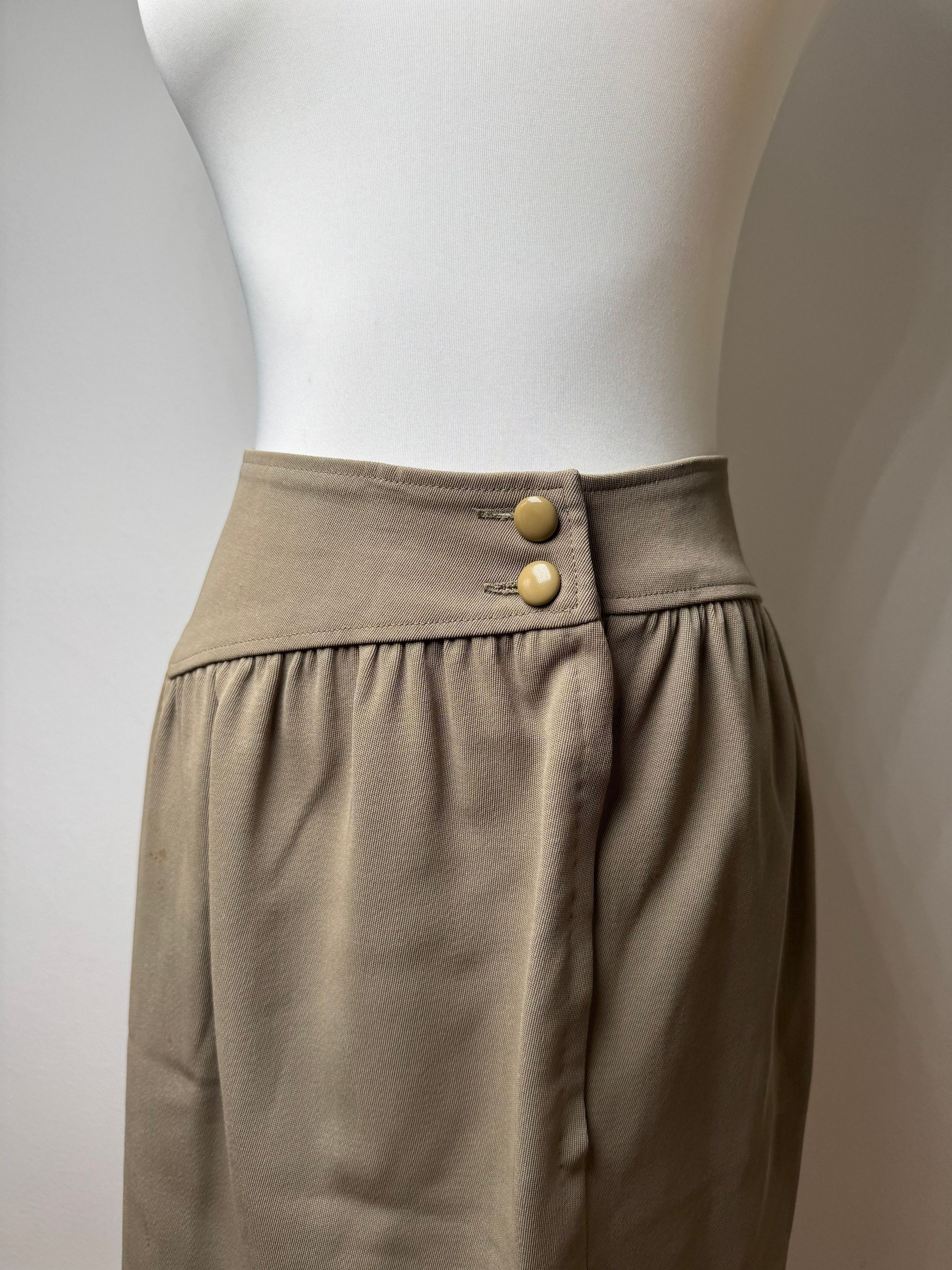Dior Vintage Skirt Khaki M Size 30" / US 8 / IT 44 - 5 Thumbnail