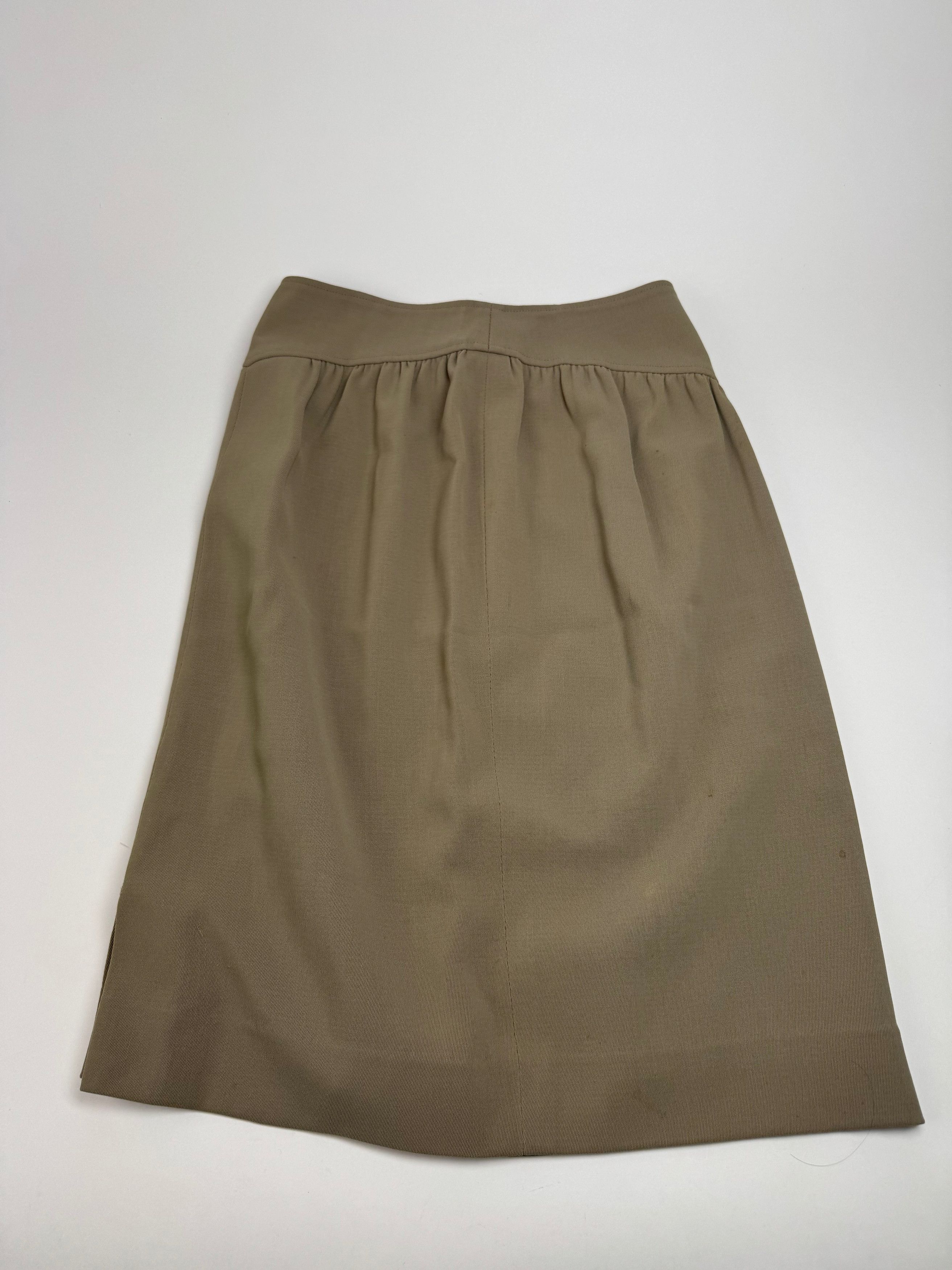 Dior Vintage Skirt Khaki M Size 30" / US 8 / IT 44 - 9 Thumbnail
