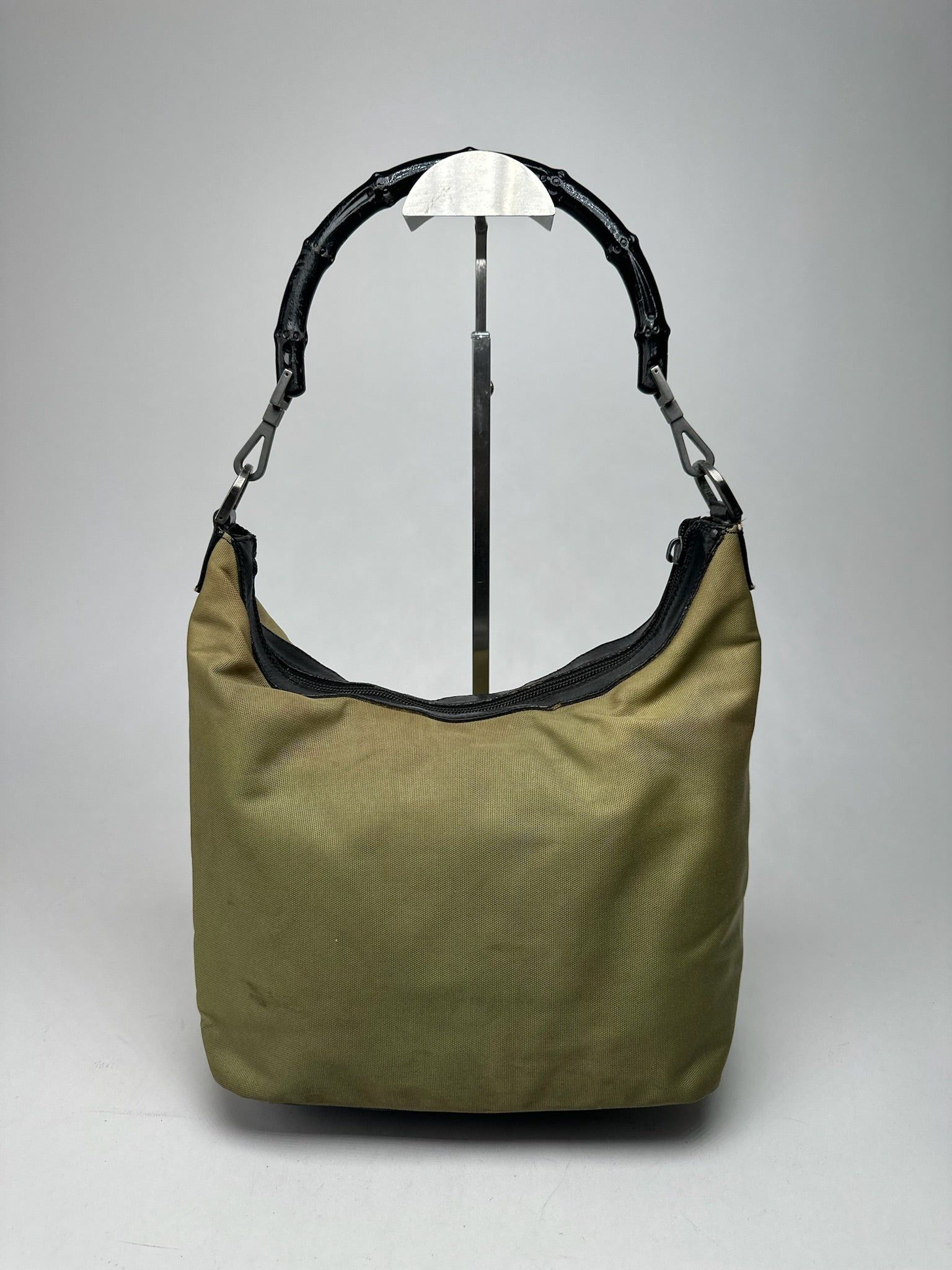 Gucci Vintage polyester leather bamboo top handle bag Size ONE SIZE - 5 Thumbnail