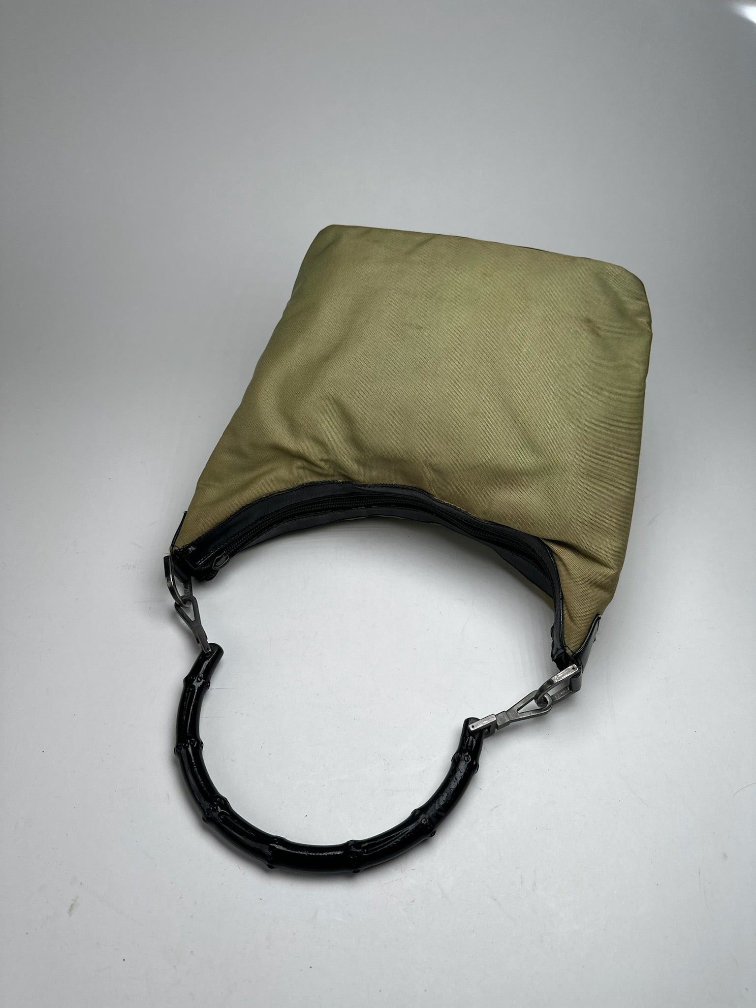 Gucci Vintage polyester leather bamboo top handle bag Size ONE SIZE - 13 Thumbnail