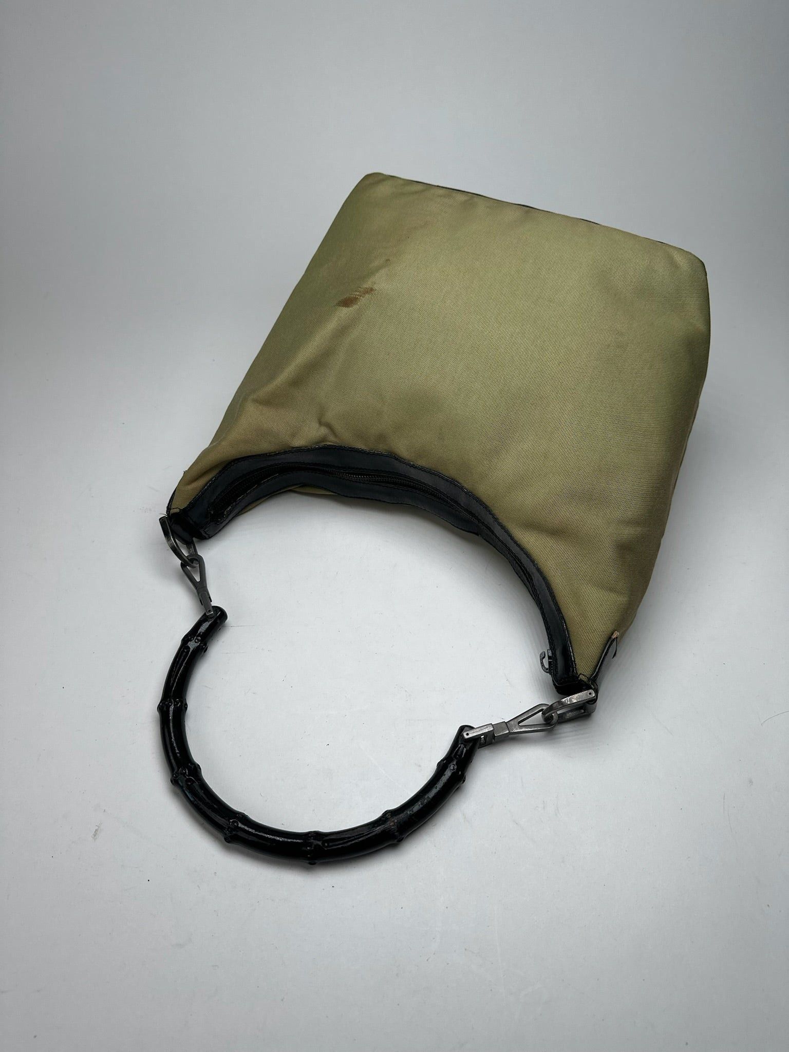 Gucci Vintage polyester leather bamboo top handle bag Size ONE SIZE - 3 Thumbnail